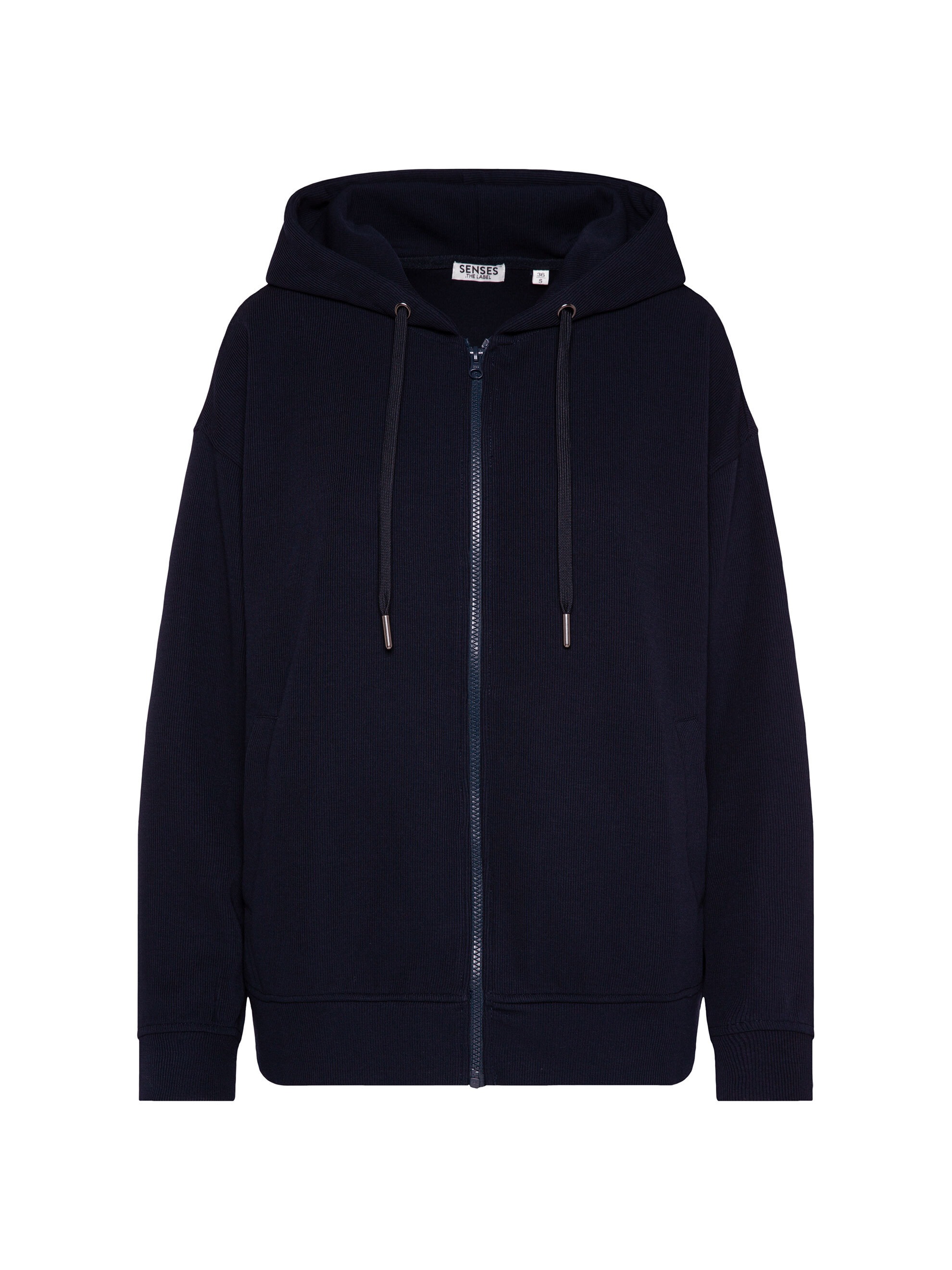 SENSES.THE LABEL Kapuzensweatjacke mit verstellbarer Kapuze