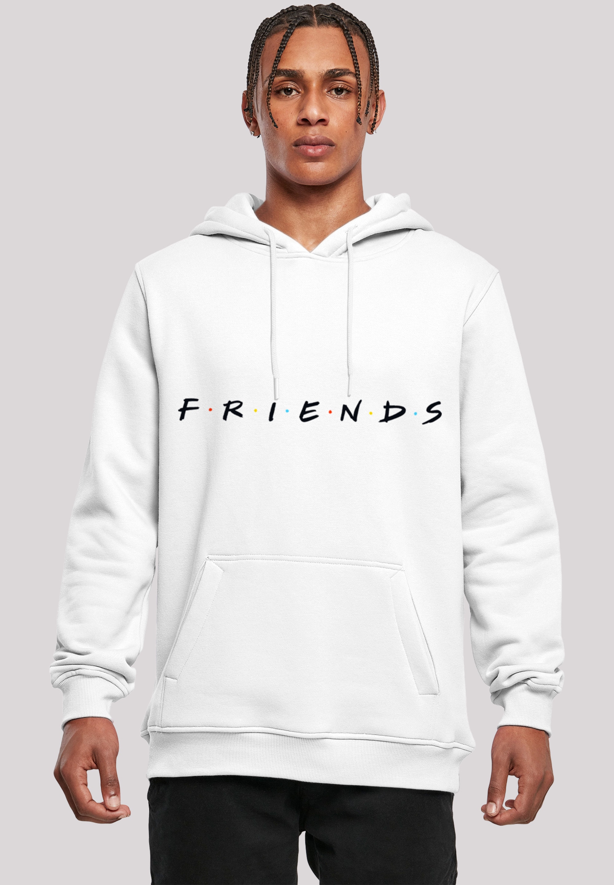 F4NT4STIC Sweatshirt "FRIENDS TV Serie Text Logo WHT", Herren,Premium Merch,Slim-Fit,Kapuzenpullover,Bedruckt