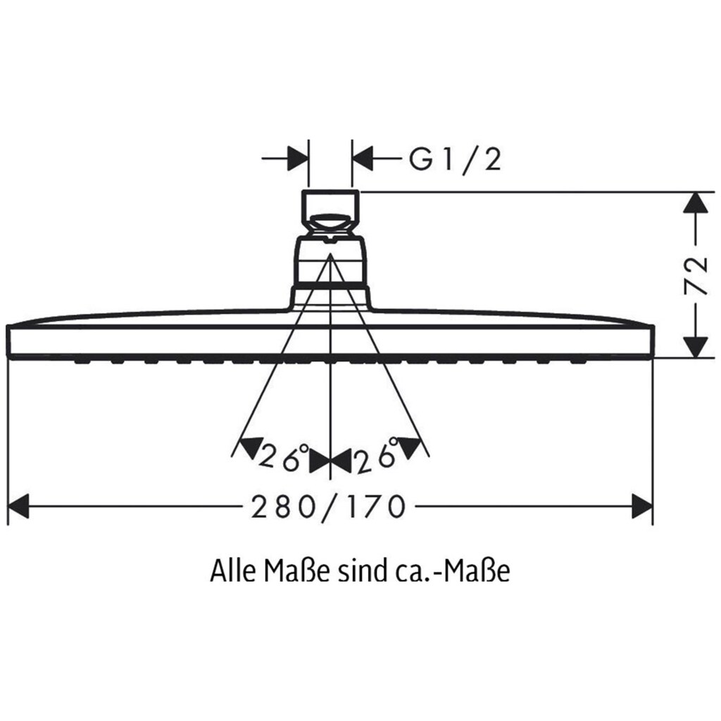 hansgrohe Regenduschkopf »Croma E«, 28cm, 1 Strahlart, chrom