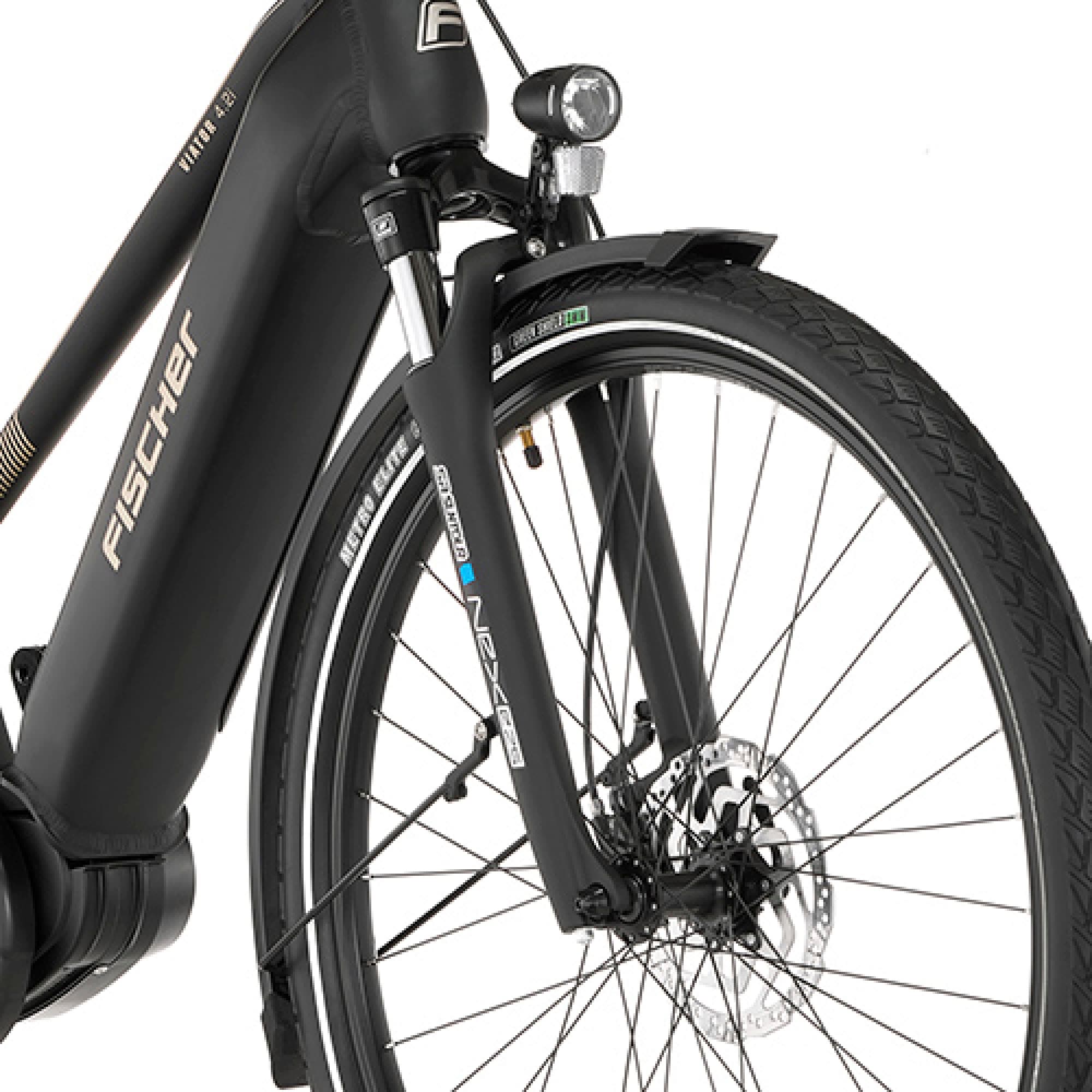 FISCHER Fahrrad E-Bike »VIATOR 4.2i«, 9 Gang, Shimano, Acera, Mittelmotor 250 W, (mit Faltschloss), Pedelec, Elektrofahrrad für Damen u. Herren