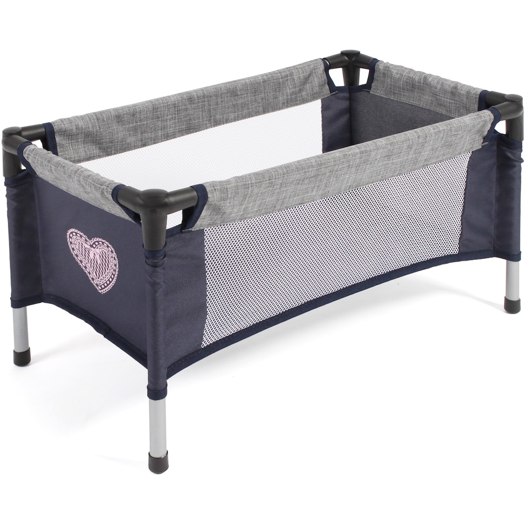 CHIC2000 Puppenbett »Puppen-Reisebett, Grau-Navy«