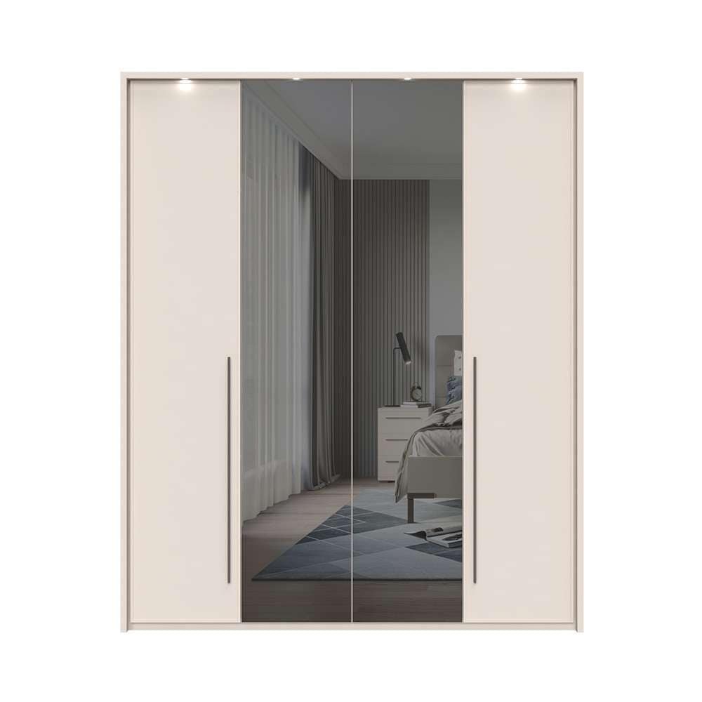 Places of Style Drehtürenschrank »Opera mit oder ohne Kranz inkl. LED-Beleuchtung, B: 92,137 oder 182 cm«, UV lackiert, Soft Close Funktion, Höhenverstellbare Füße
