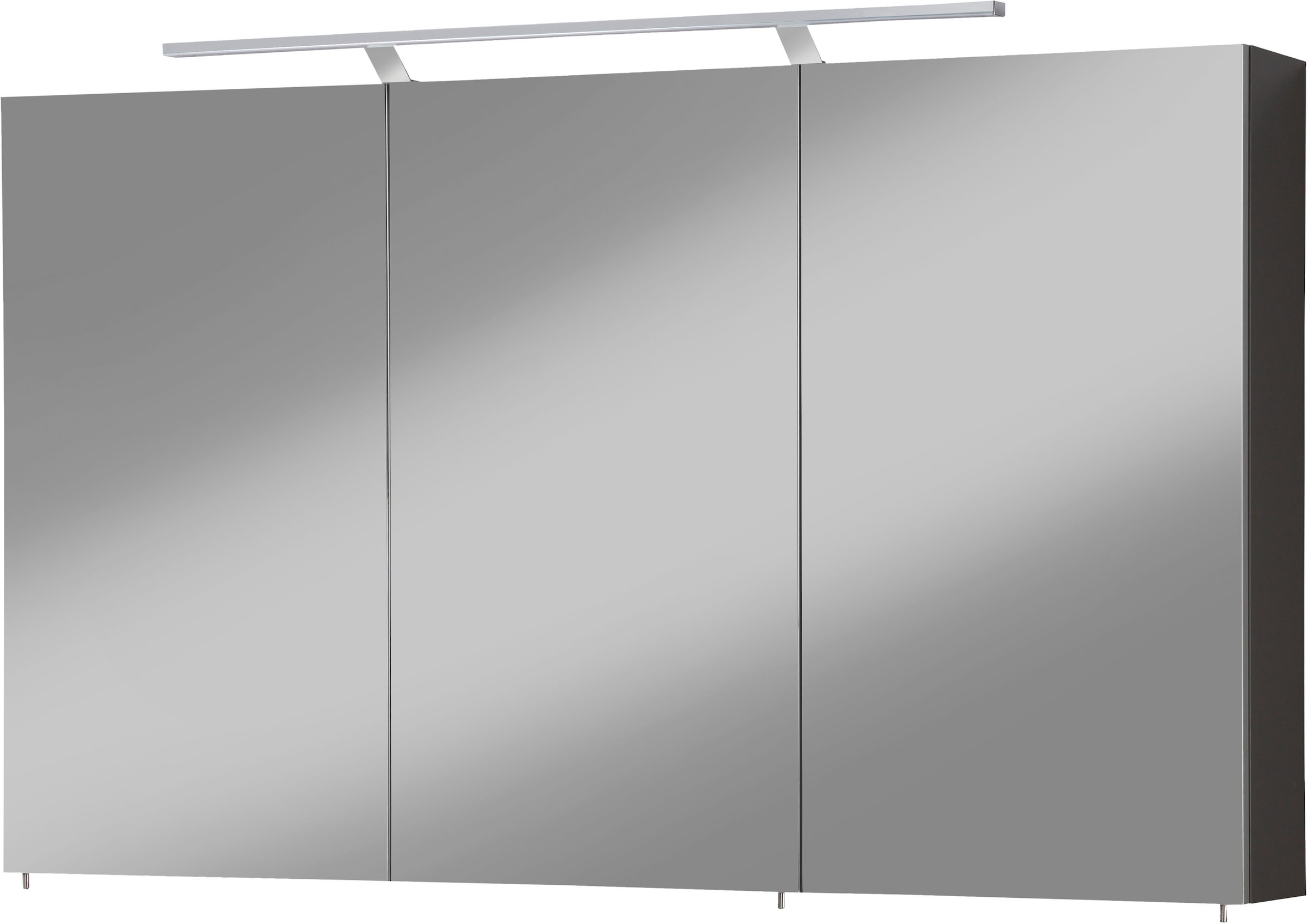 welltime Spiegelschrank »Torino«, Breite 120 cm, 3-türig, LED-Beleuchtung,  Schalter-/Steckdosenbox bestellen | BAUR | Spiegelschränke