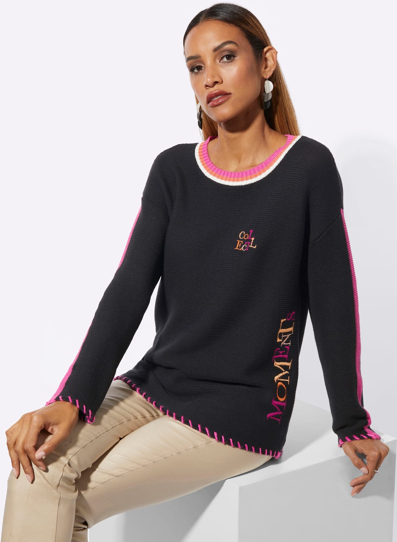 creation L Strickpullover »Modal-Baumwoll-Pullover«