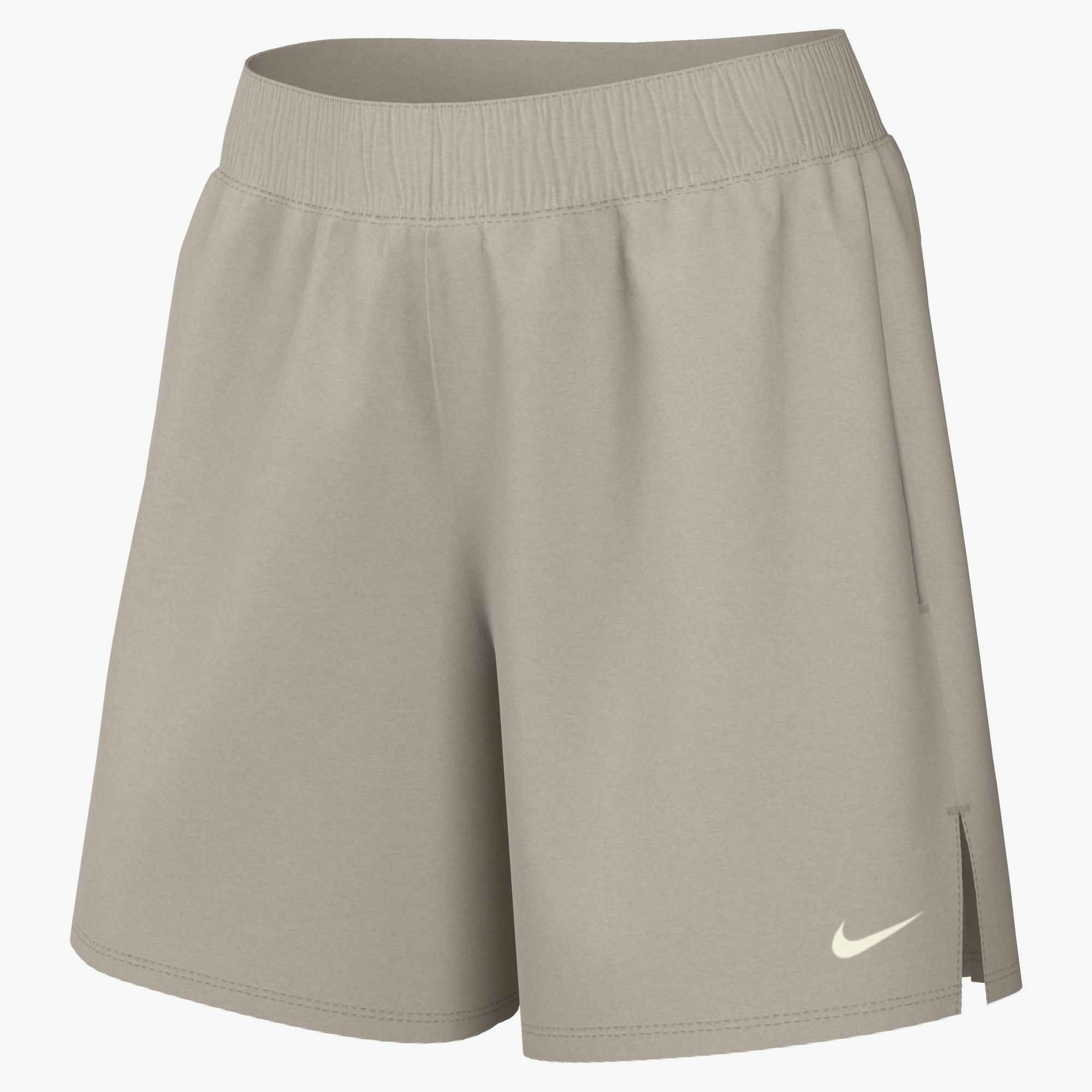 Nike Sportswear Shorts »W NK STDO FLC MW MR STD 4 SHRT«  mit Eingrifftaschen, mit Logostickerei, mit Gummizug