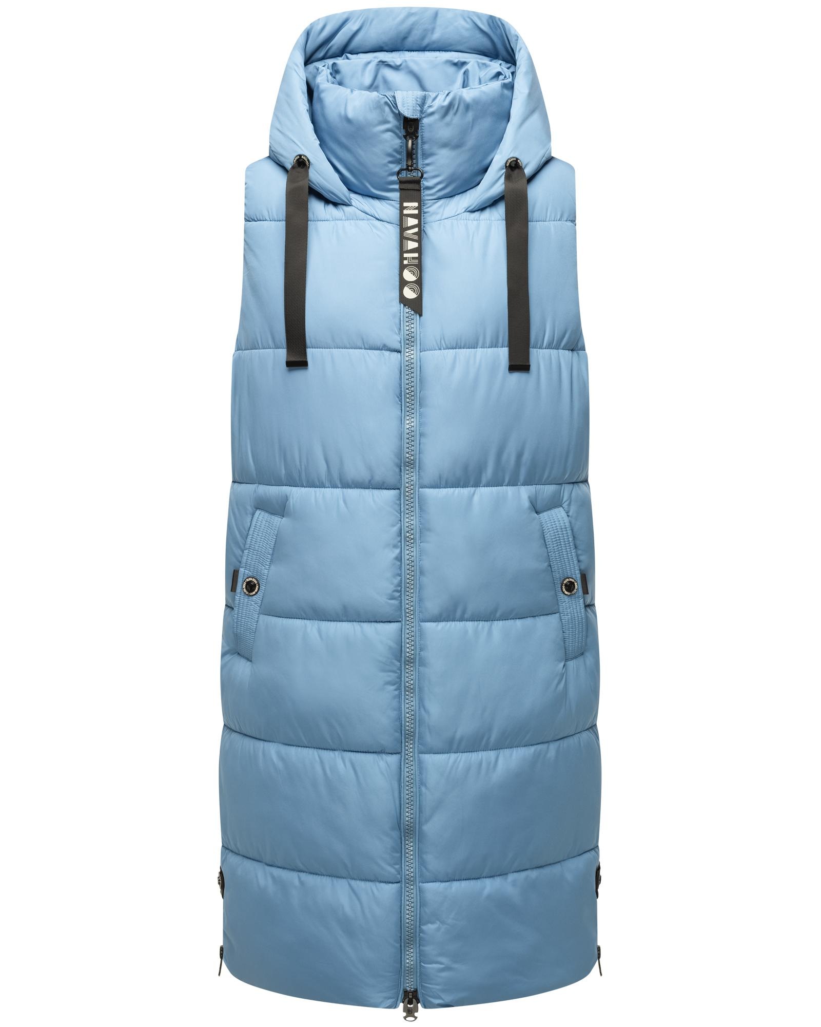 Navahoo Steppweste »Schnuffelchen«, (1 tlg.), warme Damen Outdoor-Weste lang mit Kapuze