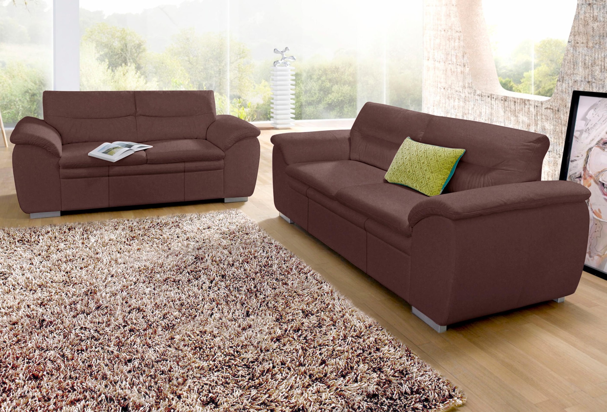 COTTA Polstergarnitur "Leandra", Set bestehend aus: 2-Sitzer & 2,5-Sitzer günstig online kaufen