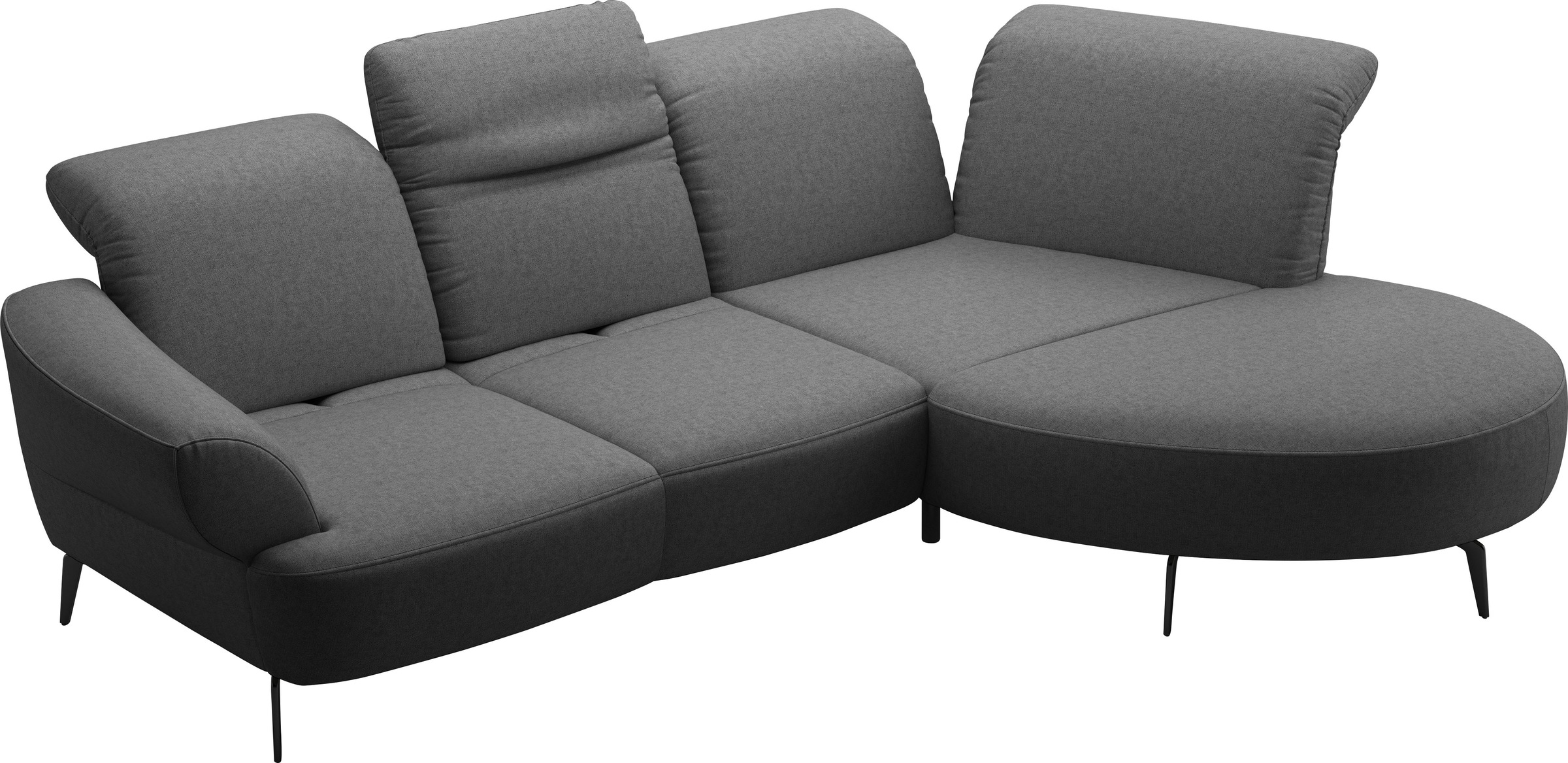 sit&more Ecksofa »Dance, L-Form, inkl. Sitztiefenverstellung«, inkl. Click&Seat, optional mit Kopfteilverstellung