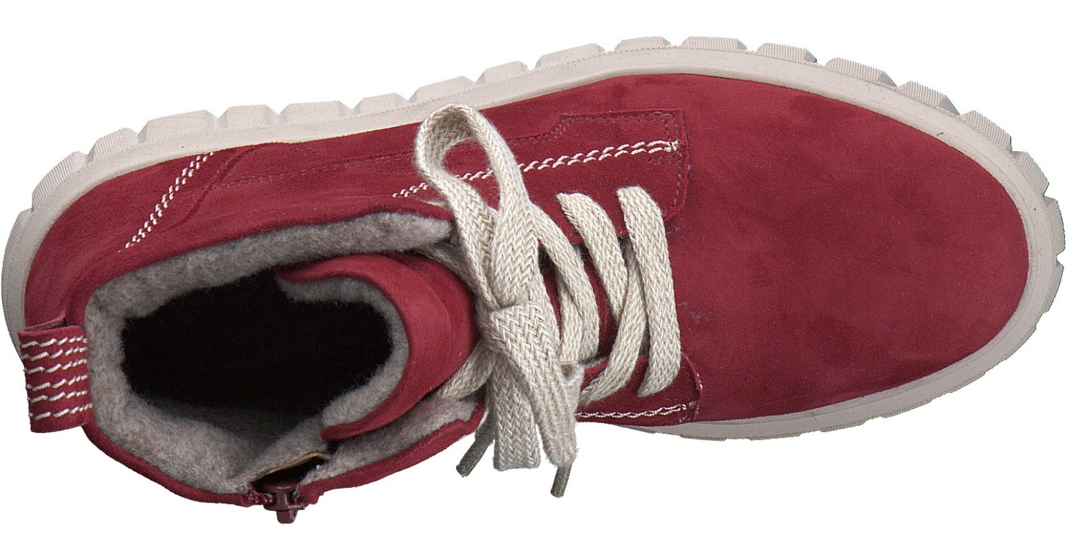 Tamaris Schnürboots, Keilabsatz, Schnürstiefelette mit zusätzlichem Innenreißverschluss