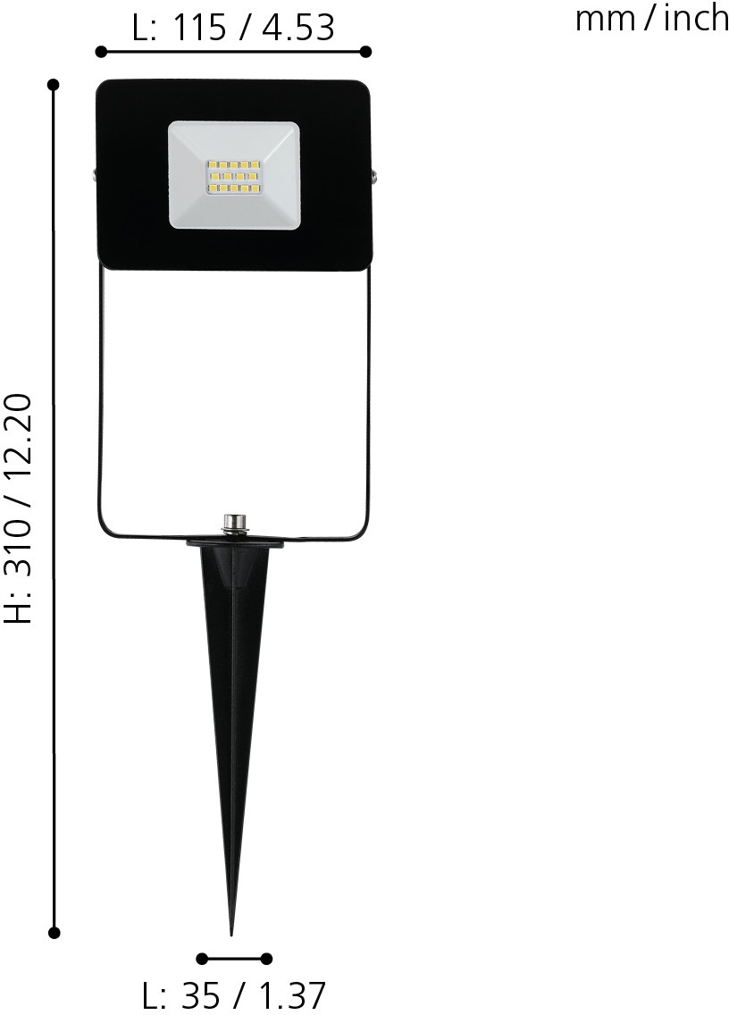 | Anschlußkabel Stecker mit BAUR Gartenstrahler»FAEDO EGLO,LED 4«,