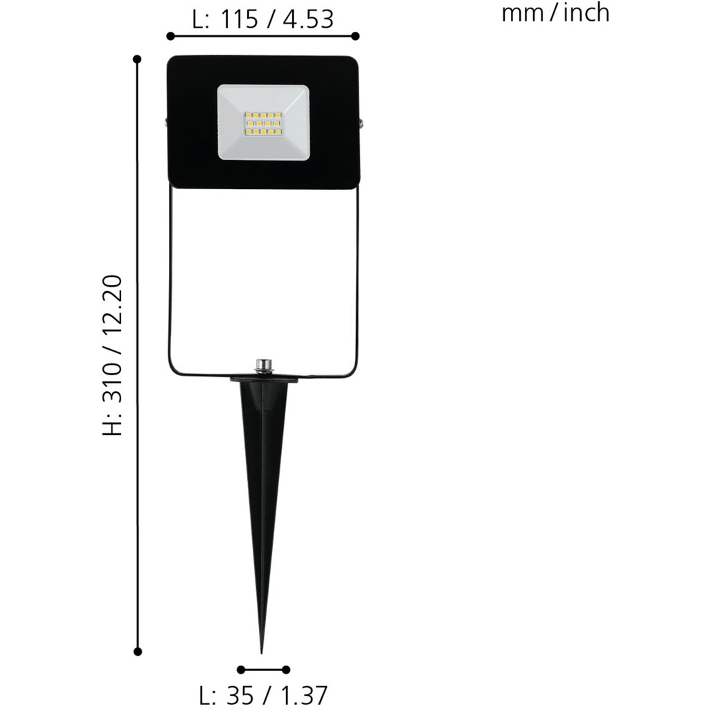 EGLO LED Gartenstrahler »FAEDO 4«, 1 flammig-flammig