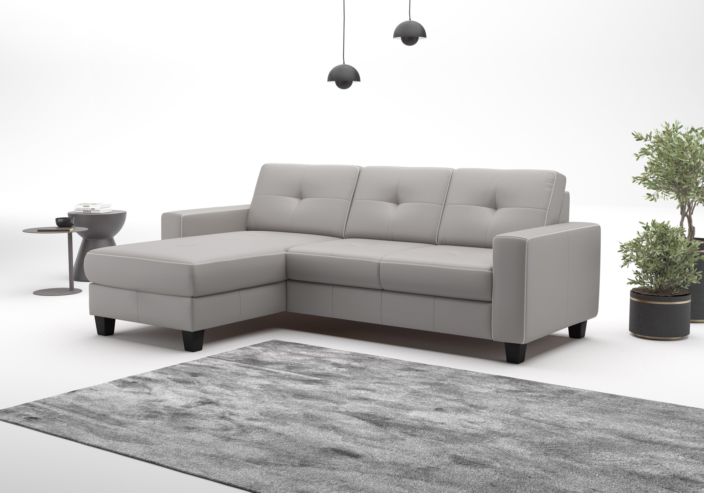 PLACES OF STYLE Ecksofa "Varese" wahlweise mit Bettfunktion und Bettkasten günstig online kaufen