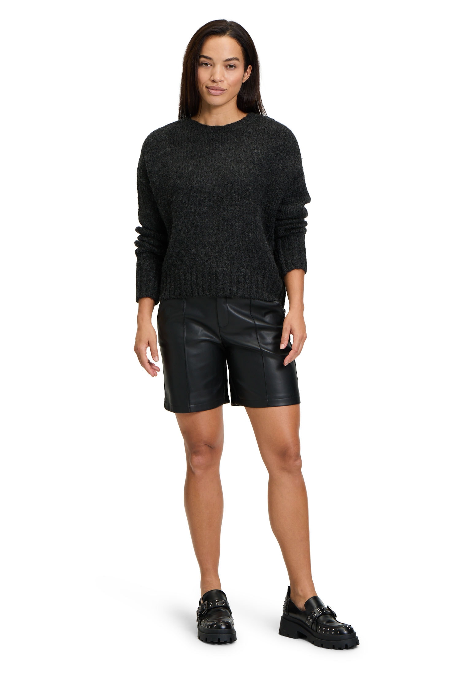 Cartoon Strickpullover »Cartoon Basic-Pullover mit Rundhalsausschnitt«, (1 tlg.), Rippbündchen