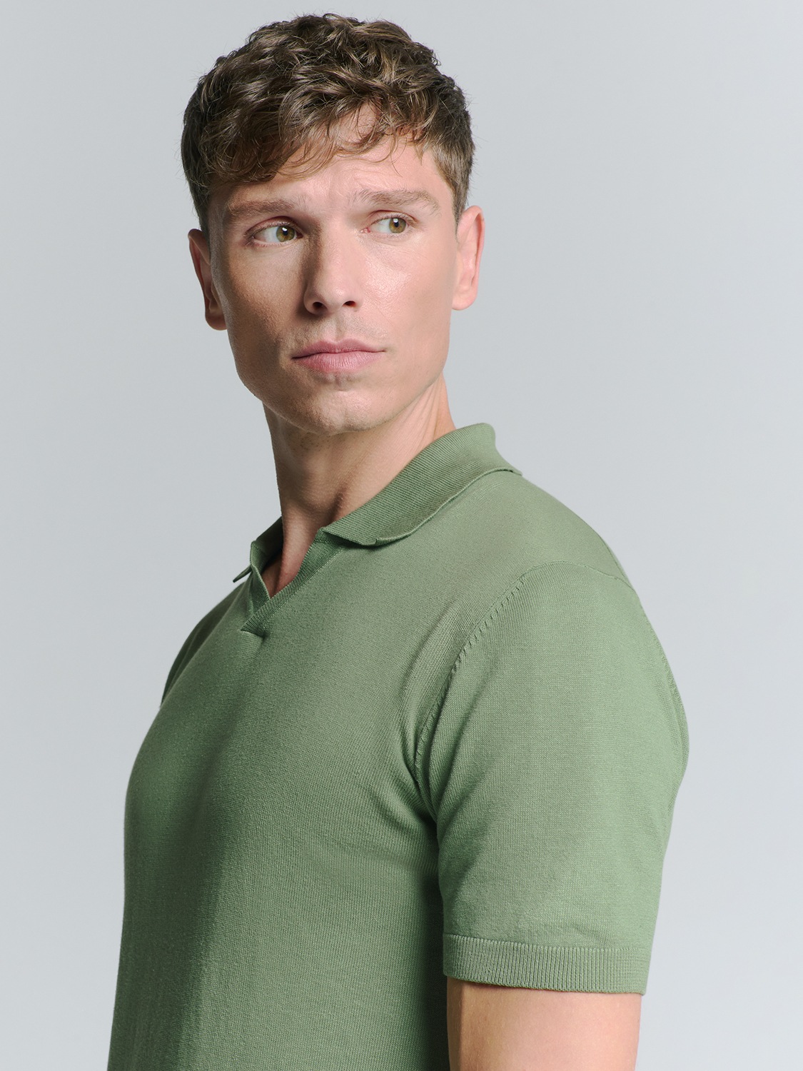 NO EXCESS T-Shirt »No Excess Poloshirt mit kurzen Ärmeln«
