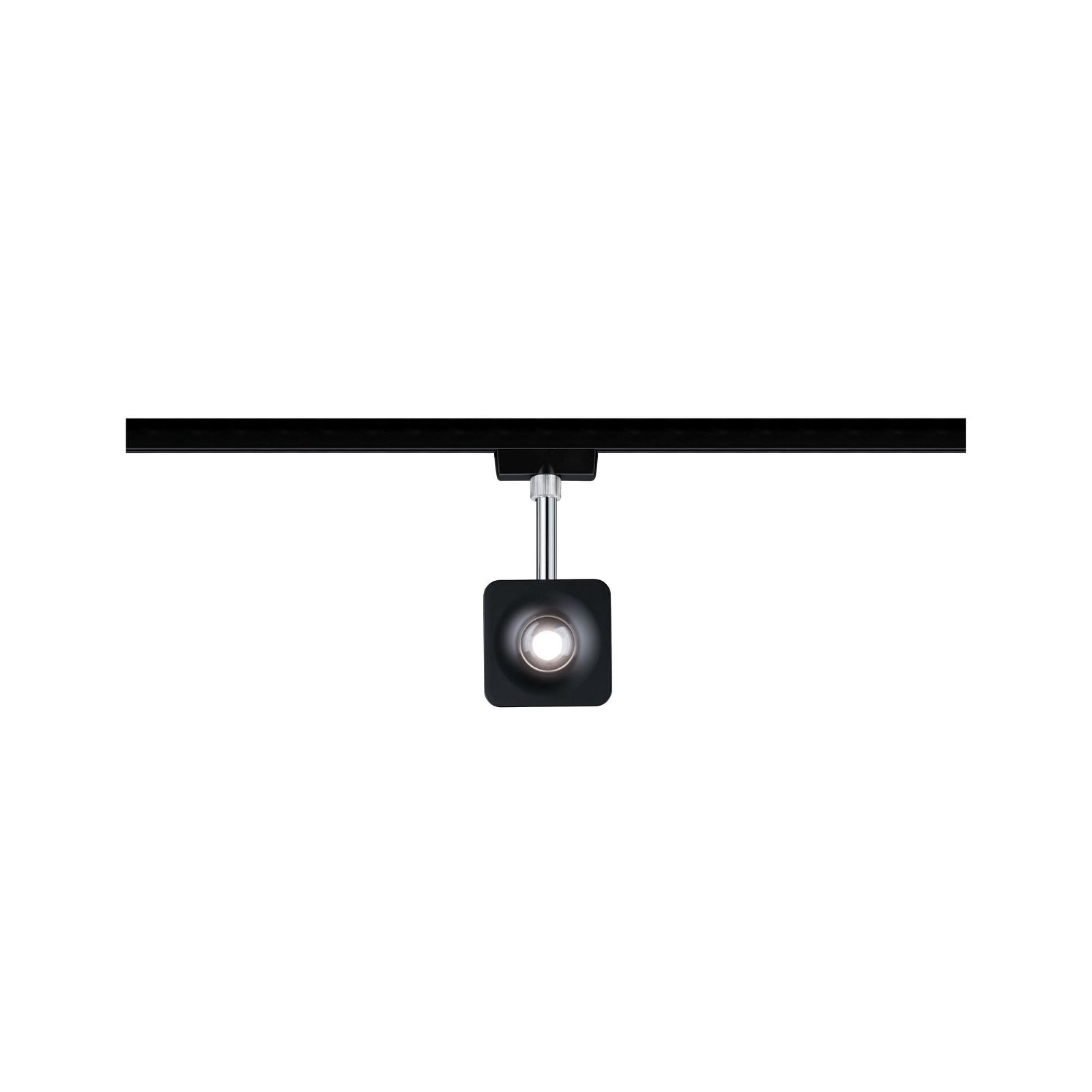 Paulmann Schienensystem-Leuchten »URail Schienenspot Cube 589,1lm 8W 4000K 230V Schwarz matt, Chrom«, (1 tlg.), Einzelspot, dimmbar