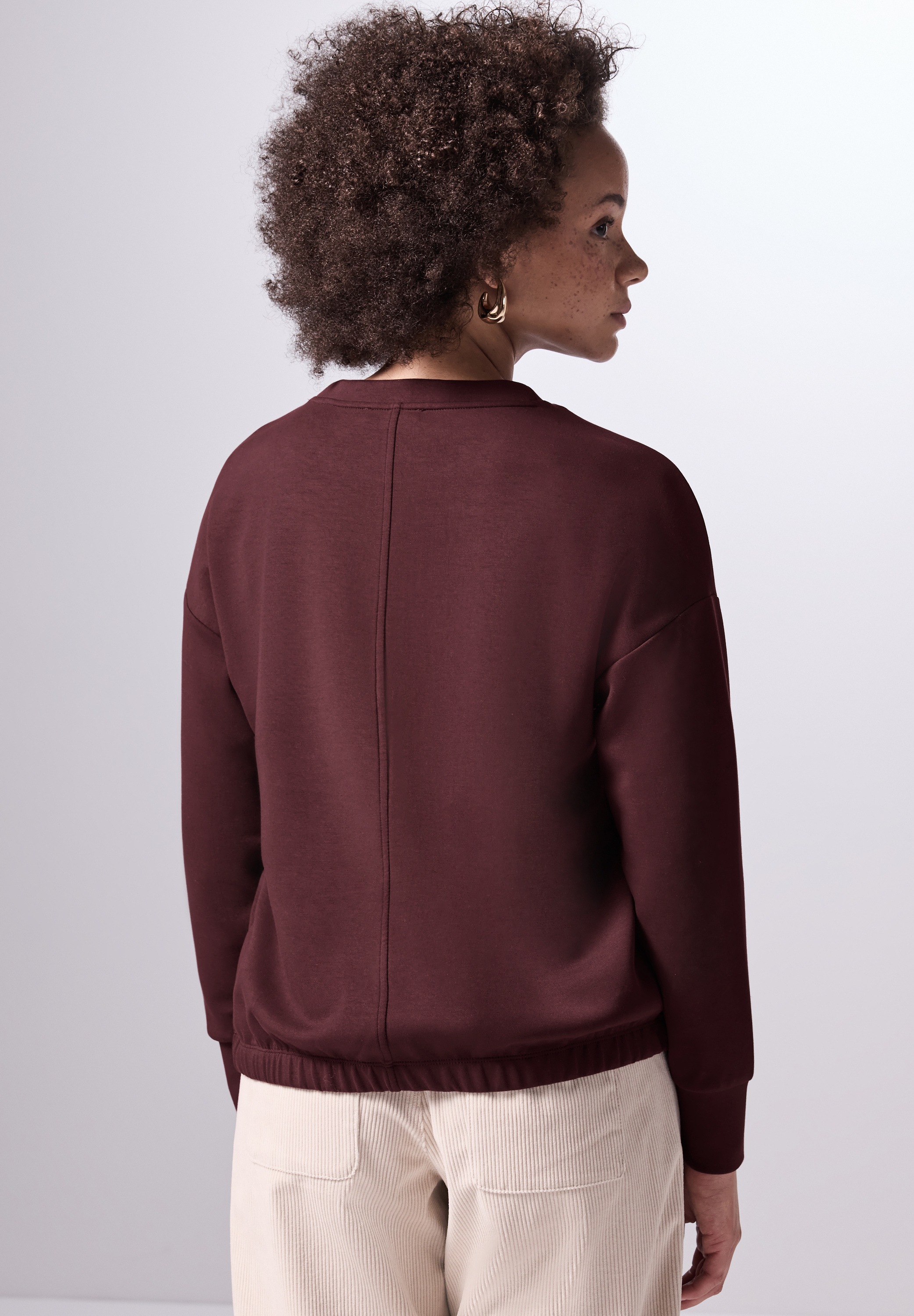 STREET ONE STUDIO Langarmshirt, mit Elastikbund