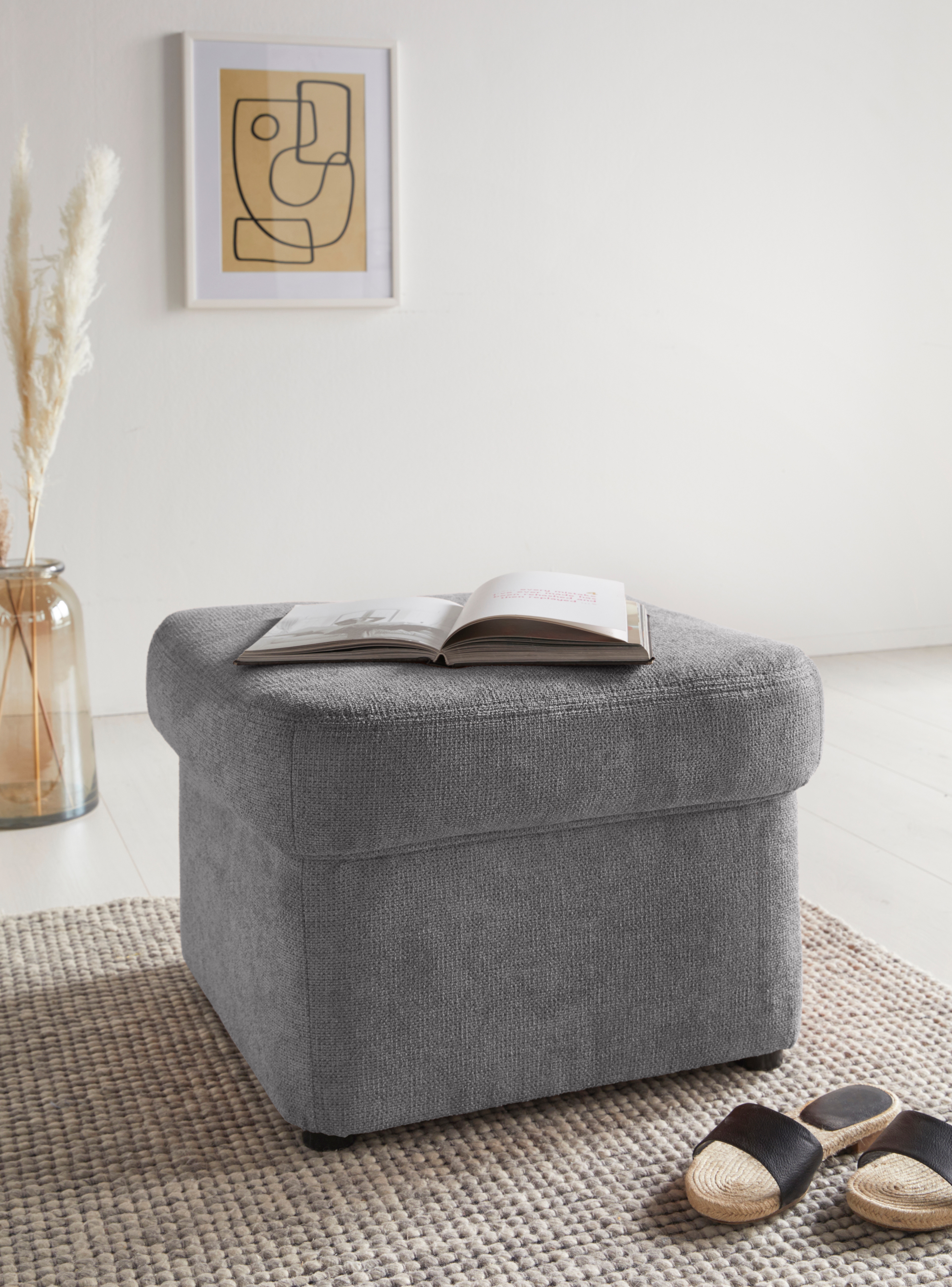 DOMO collection Hocker "Papenburg elegant und zeitlos, B/T 57/57cm" in großer Farbvielfalt