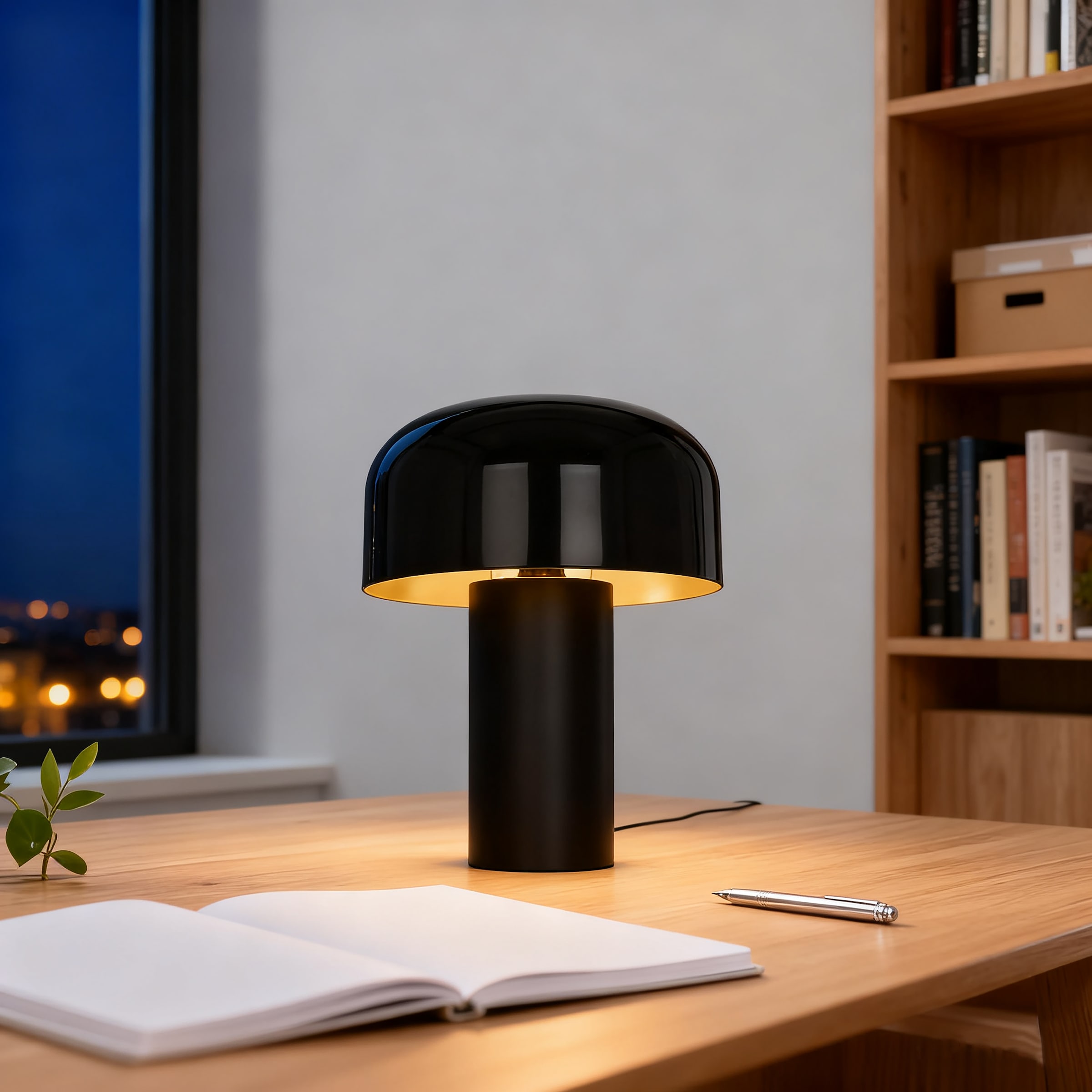 OTTO home Tischleuchte »Jorre - Pilzlampe« 1 Stk. zweifarbig - matt & glänzend, Pilzleuchte, Tischlampe, Pilzform, E14