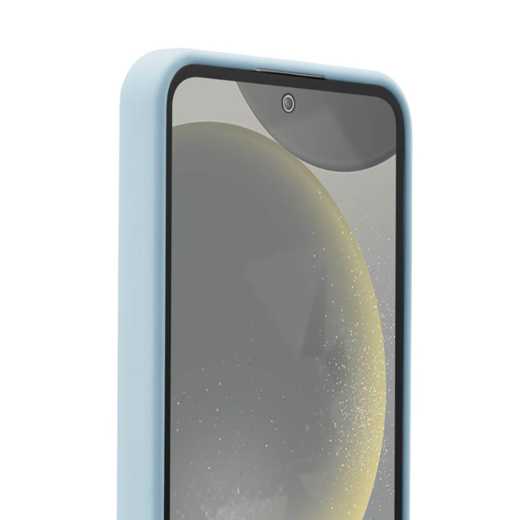 Hama Handyhülle »Handyhülle für Samsung Galaxy S24 durchsichtig blau, wireless Charging«