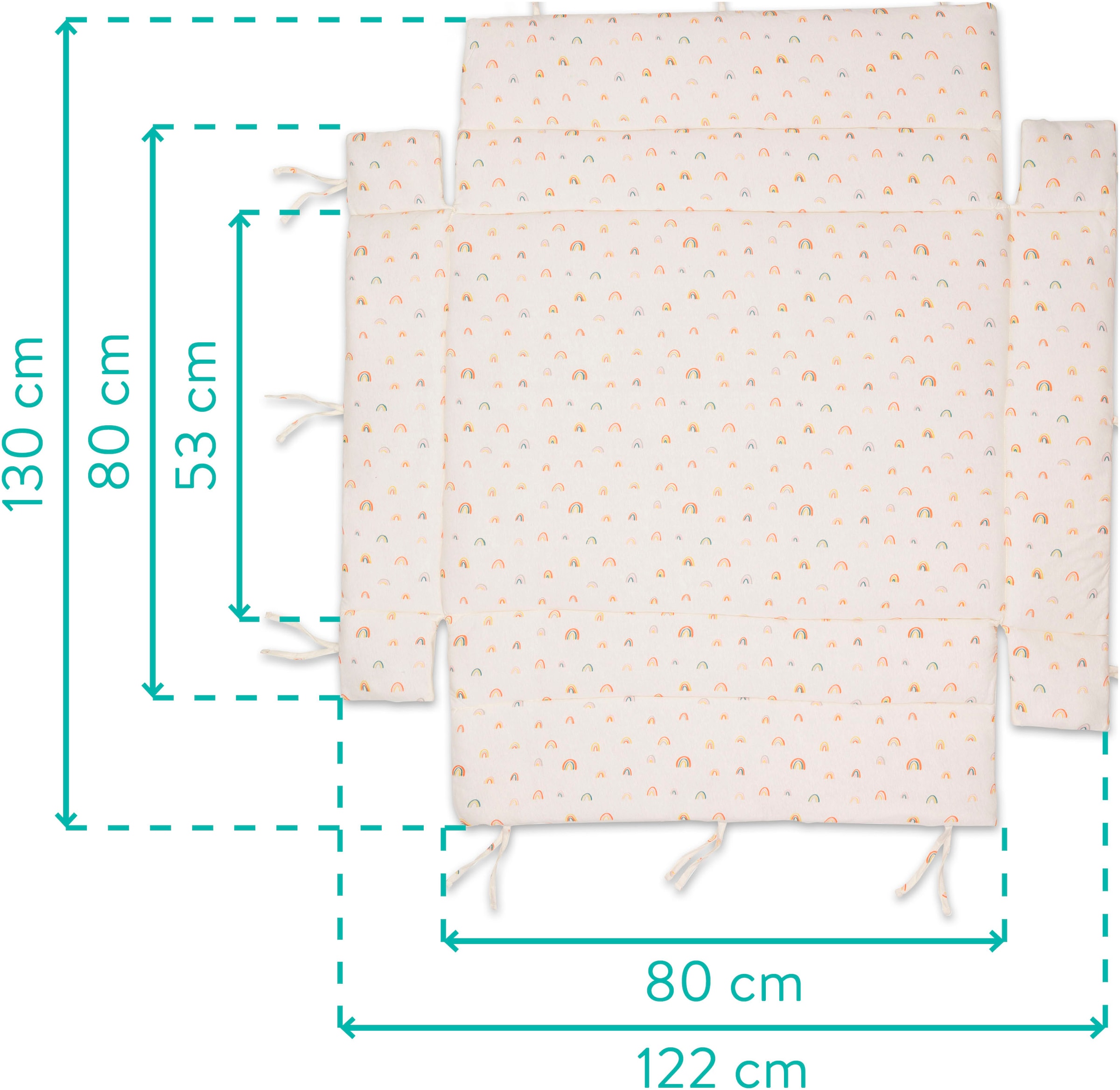 Fillikid Laufgittereinlage »Jersey, Rainbow beige«