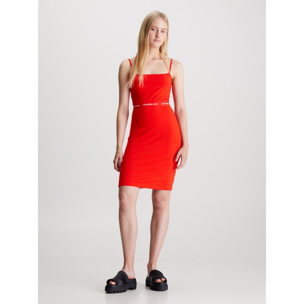 Calvin Klein Jeans Spaghettikleid »LOGO ELASTIC STRAPPY DRESS«