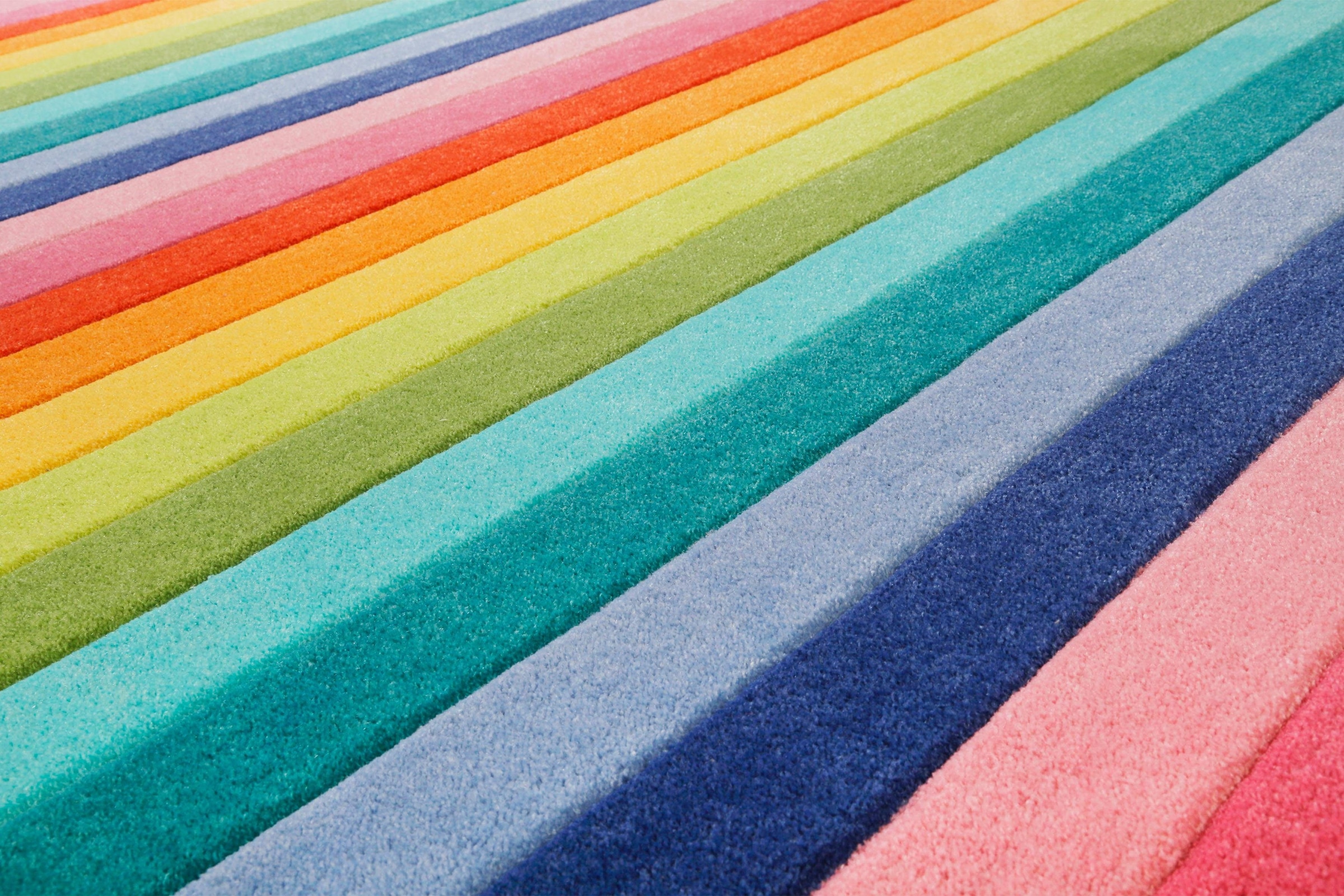 SMART KIDS Kinderteppich »Rainbow Stripes«, rechteckig, 9 mm Höhe, Regenbogen Farben, Konturenschnitt