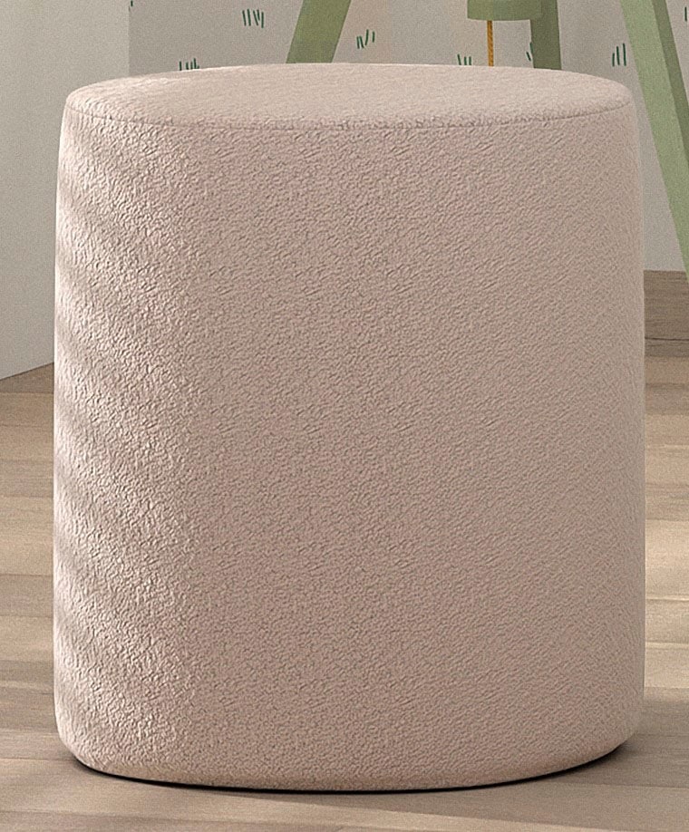 Vipack Polsterhocker "Moon, Hocker in rund, mit flauschigem Bouclé Stoff", günstig online kaufen