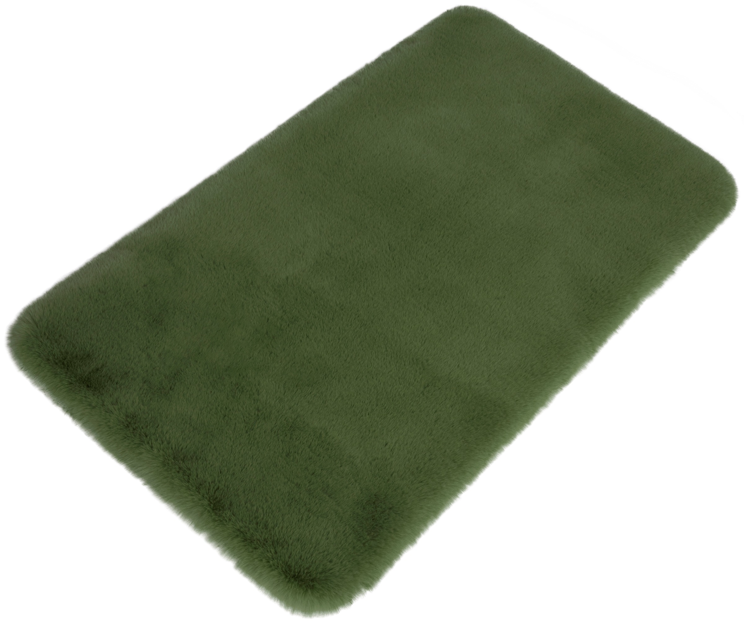 my home Badematte »Rabbit Badematten, Badvorleger, Badezimmer Teppich« Höhe 30 mm rutschhemmend beschichtet fußbodenheizungsgeeignet | schnell trocknend | strapazierfähig Kaninchenfell-Haptik, Badteppich, rechteckig, rund & als 3-tlg. Set