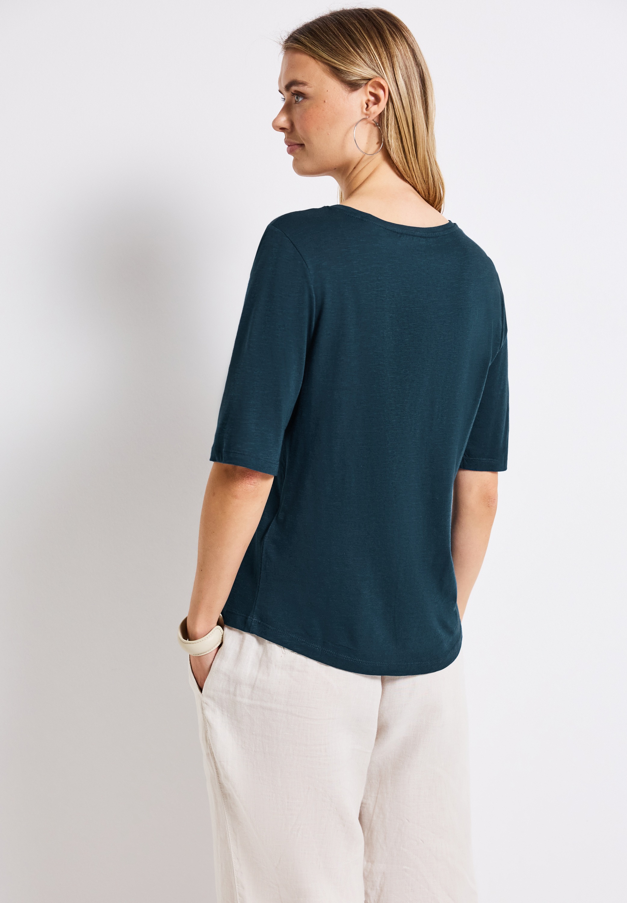 STREET ONE T-Shirt "Style GERDA", mit V-Ausschnitt günstig online kaufen
