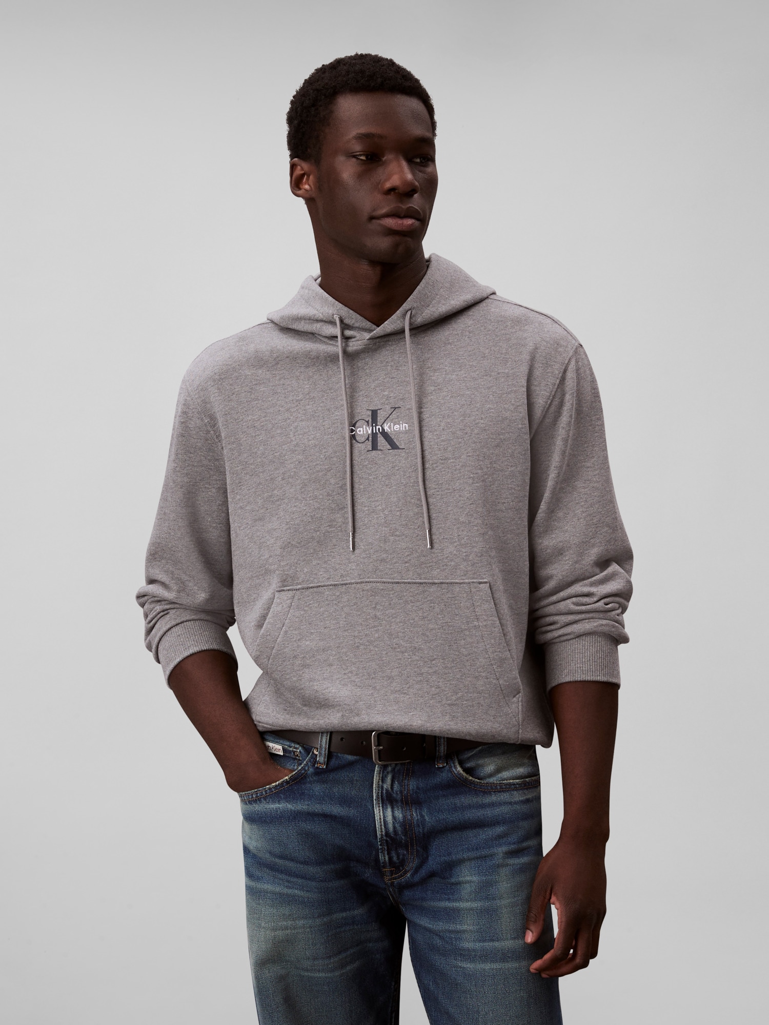 Calvin Klein Jeans "LS EU 350TERRY MICRO MONOLOGO HO", Kapuze, regular fit