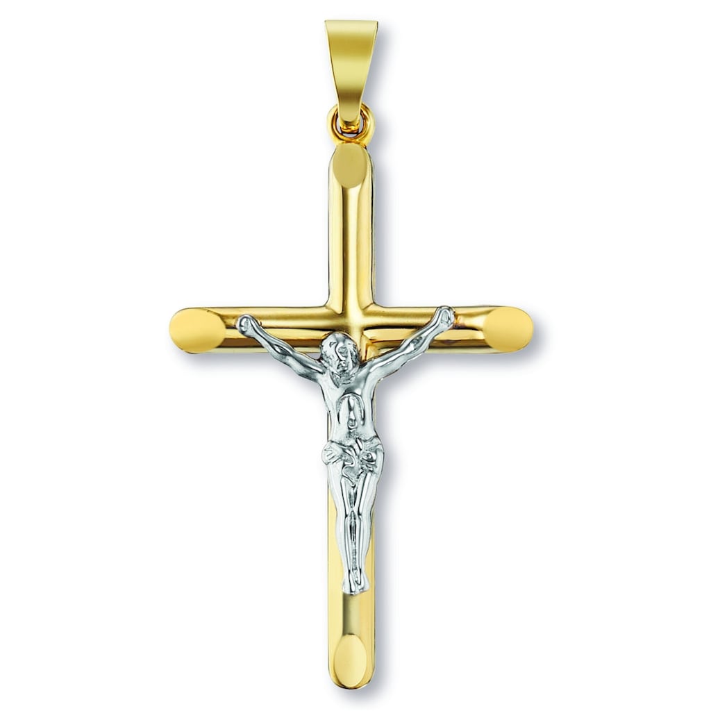 ONE ELEMENT Kettenanhänger »Kreuz Anhänger aus 333 Gelbgold«
