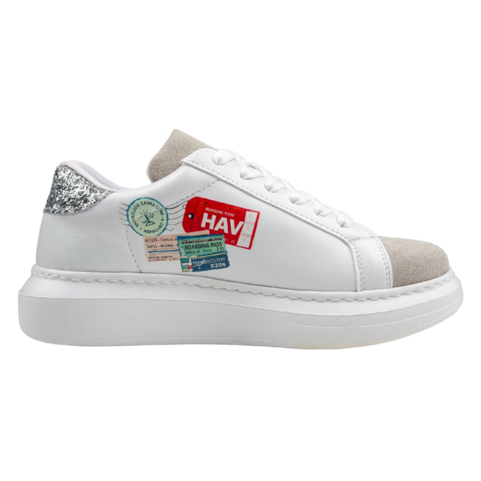 DOGO Sneaker »Verona Low-Top Sneaker Travel Collage Damen Sneaker«  Handgefertigt