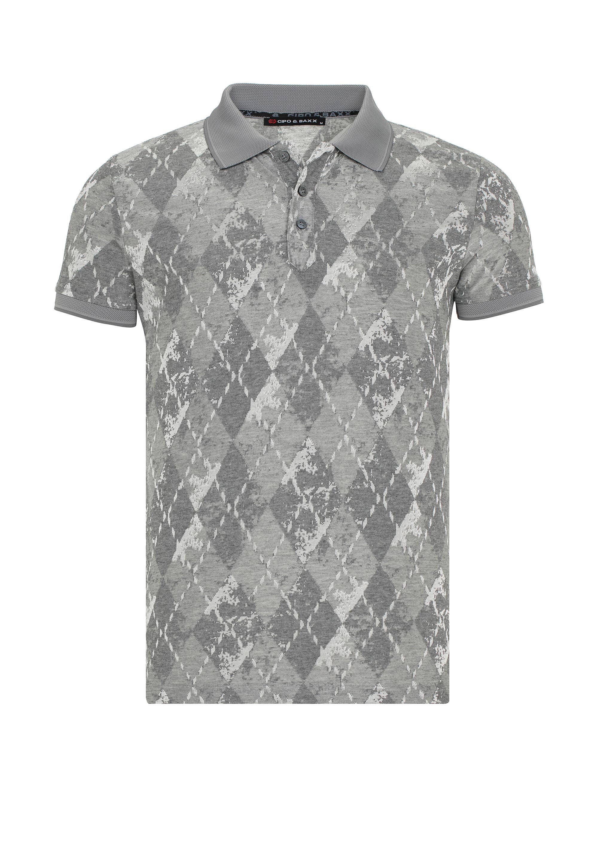 Cipo & Baxx T-Shirt »T-Shirts«, mit Rautenprint, CT-452