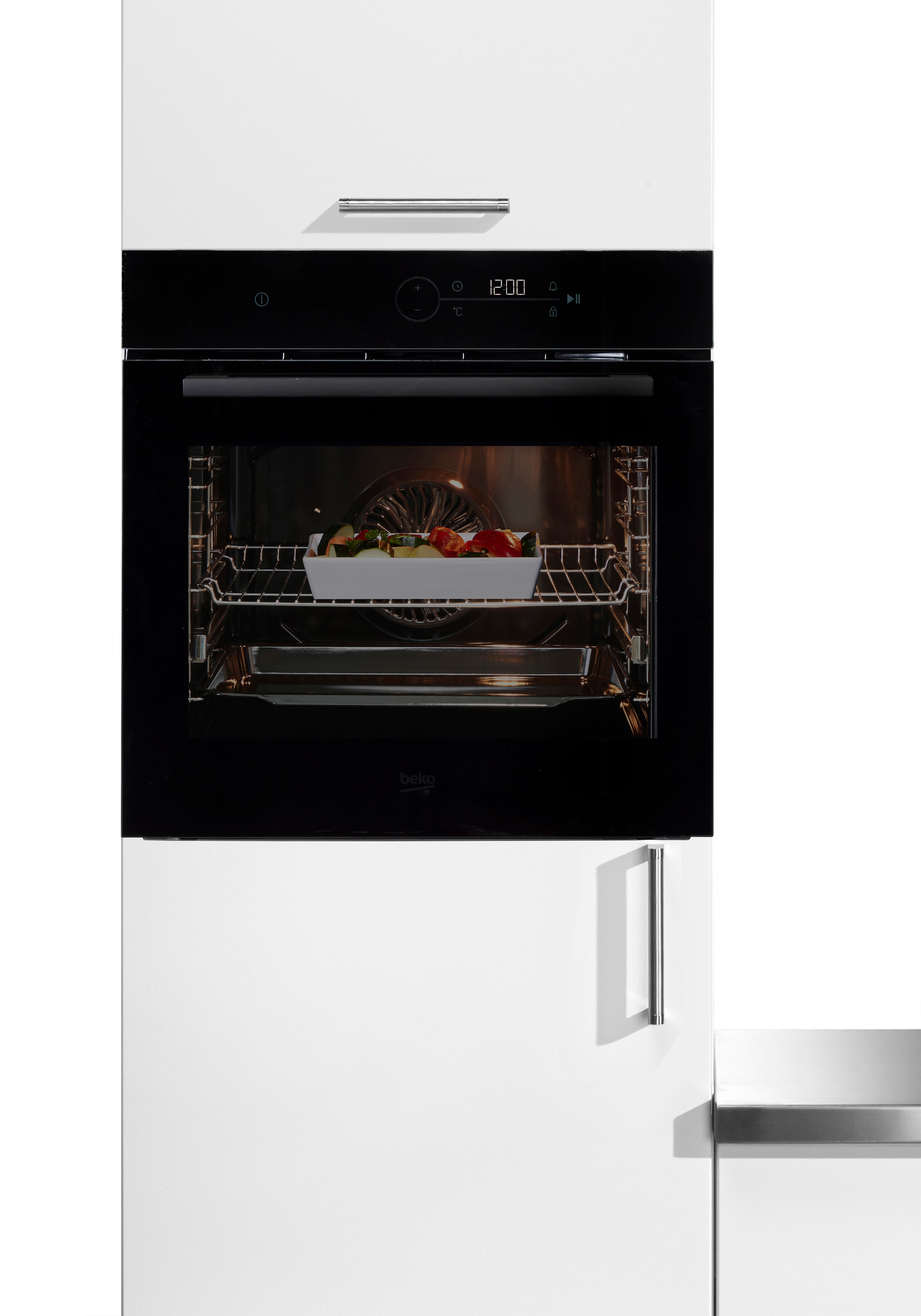 BEKO Einbaubackofen »BCBIM17400B« mit 1-fach-Teleskopauszug mit SteamShine Mit AirFry knusprig frittieren im Ofen – ganz ohne zusätzliches Fett