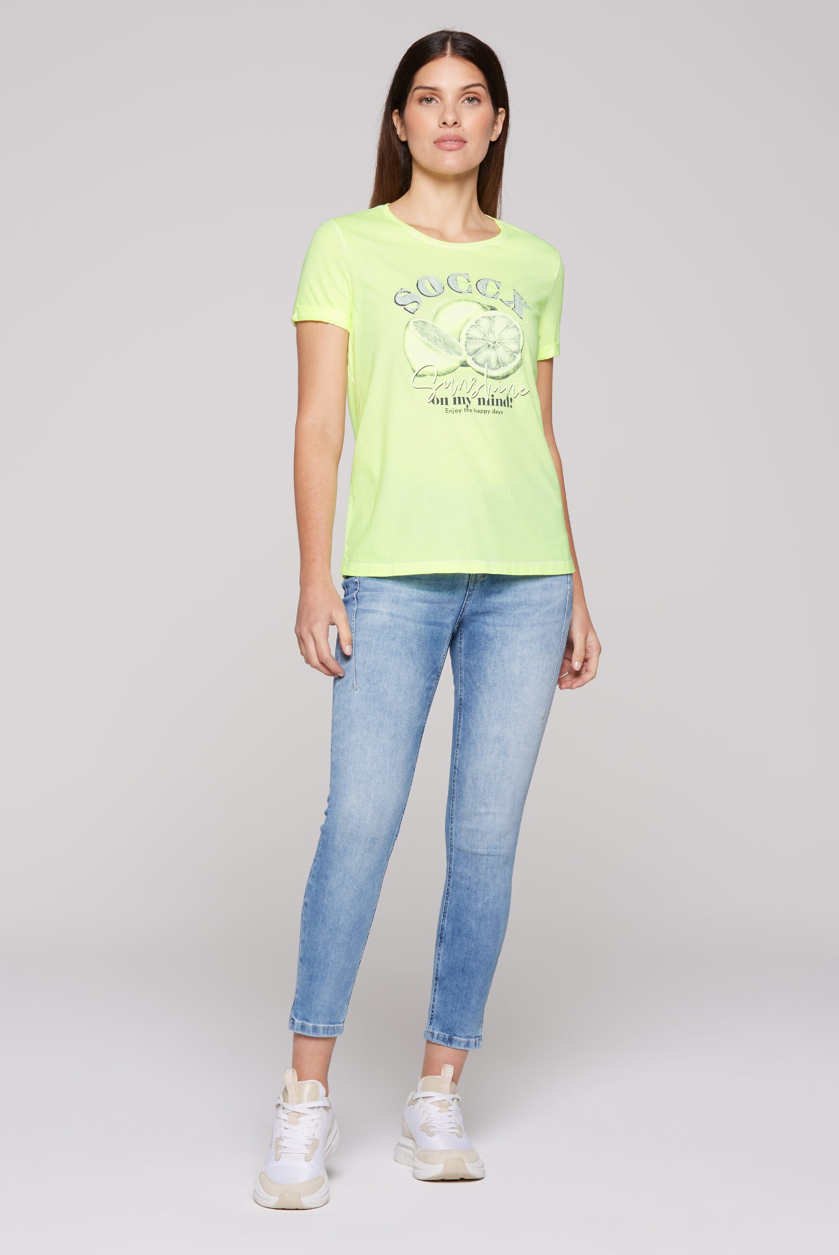 SOCCX Rundhalsshirt, mit Seitenschlitze