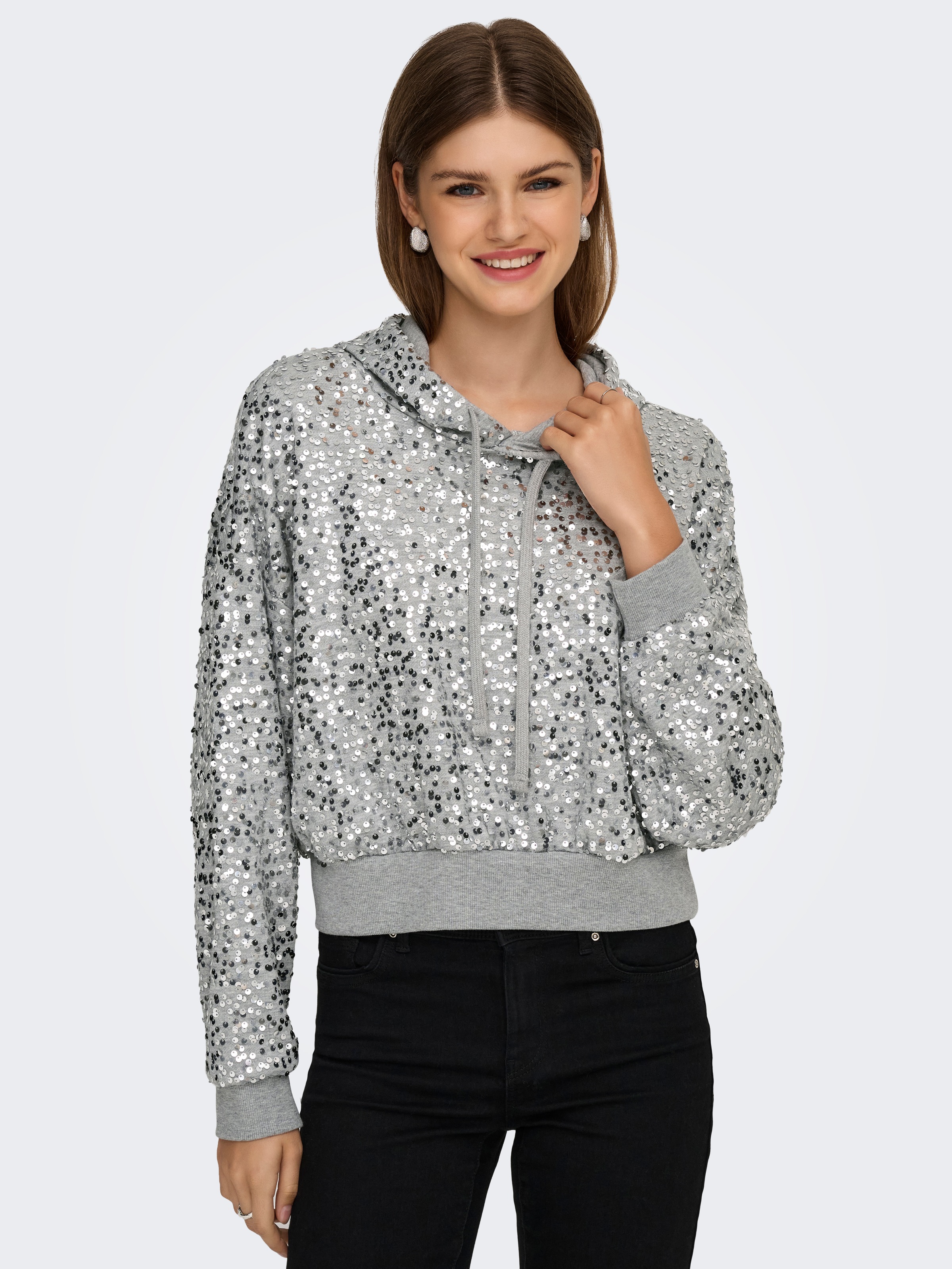 ONLY Kapuzensweatshirt »ONLJADA L/S SEQUINS HOOD SWT«
