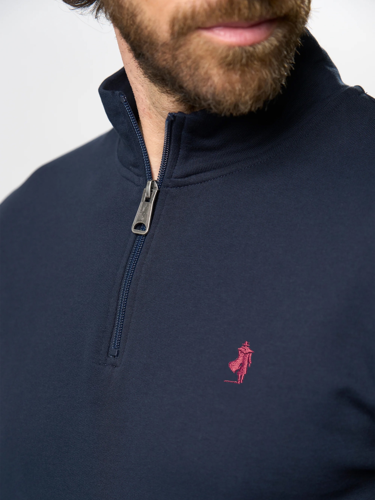 MCS Strickpullover »MCS sweatshirt with half-zip Clement«