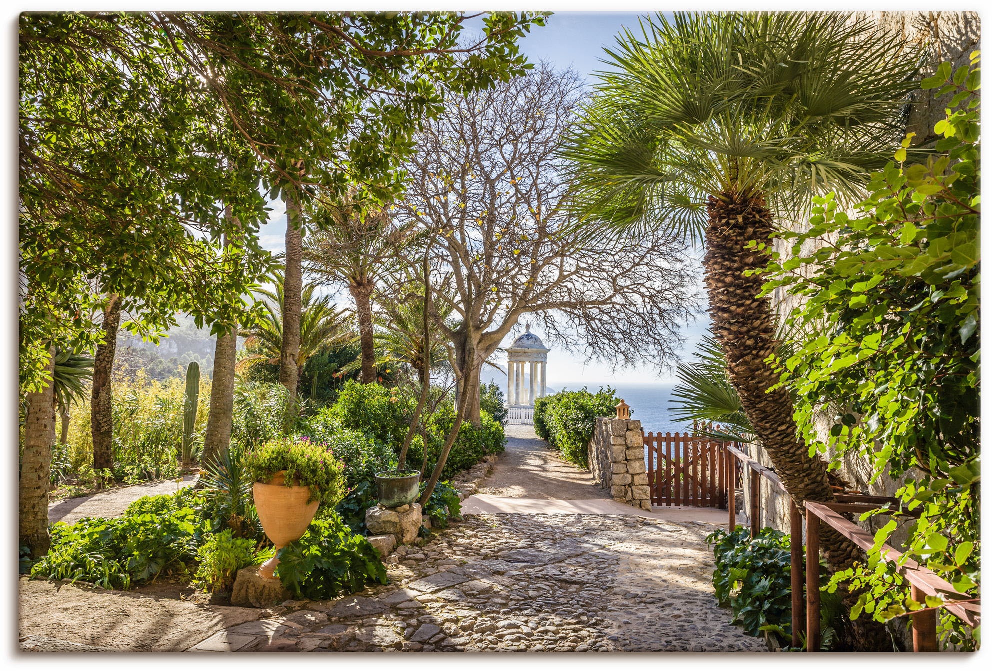 Artland Wandbild "Garten Son Marroig bei DeiÃ , Mallorca", Gartenbilder, (1 St.), als Alubild, Outdoorbild, Leinwandbild