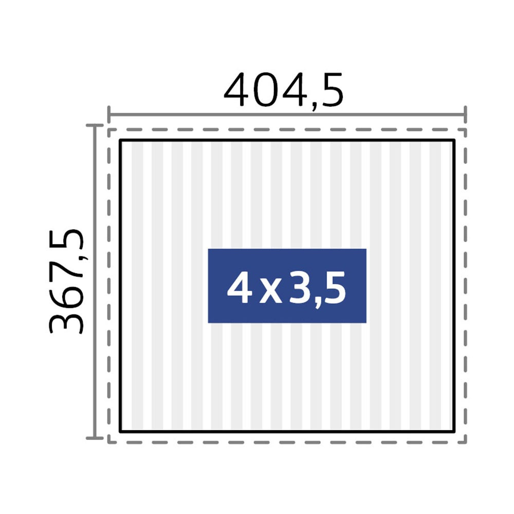 Biohort Pergola »4x3,5 m, verschiedene Farben«, 404,5x367,5x264 cm, ausgezeichnet mit dem Red Dot Design Award
