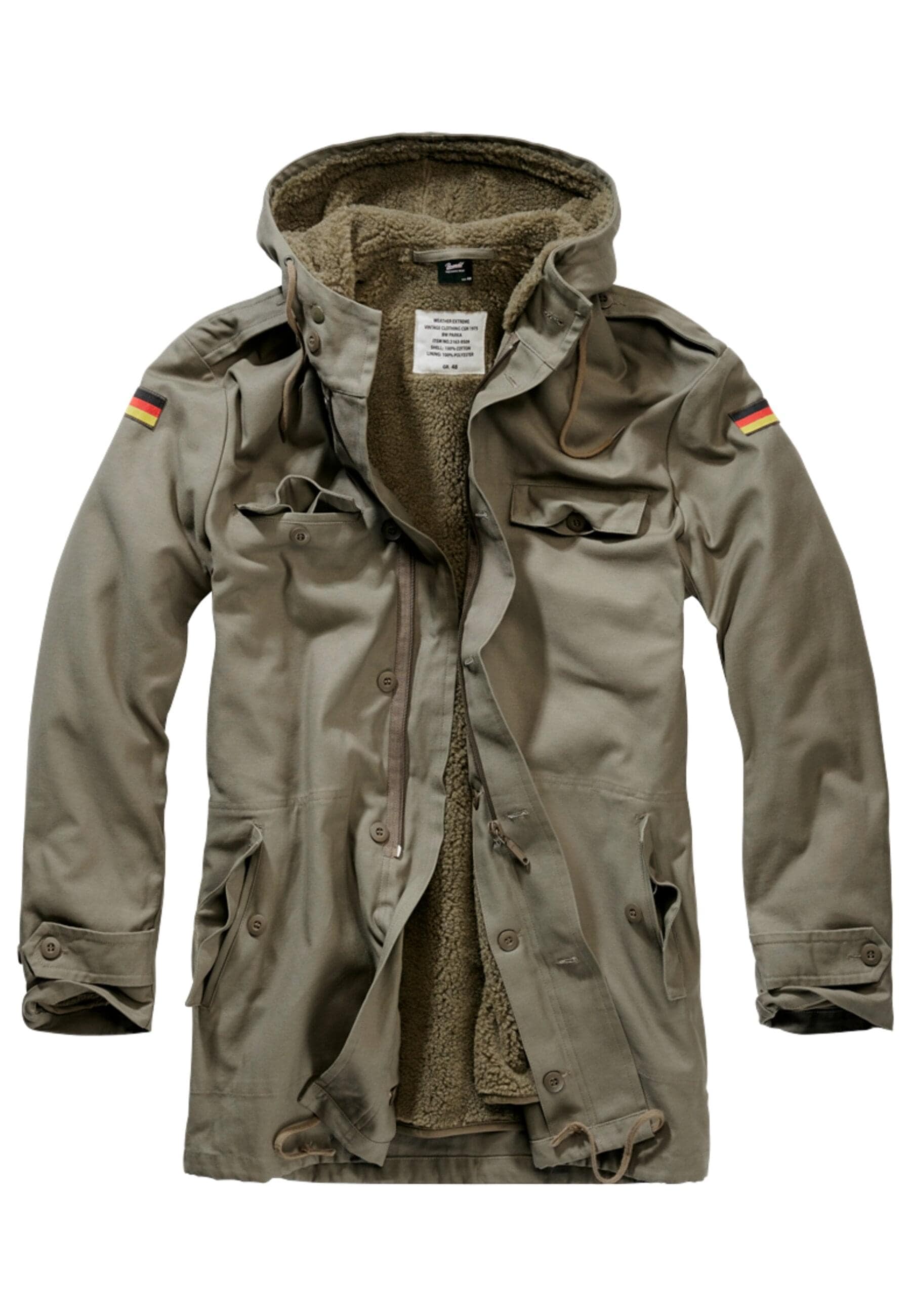 Brandit Allwetterjacke "Brandit Herren BW Flag Parka" 1 Stk. tlg. mit Kapuz günstig online kaufen