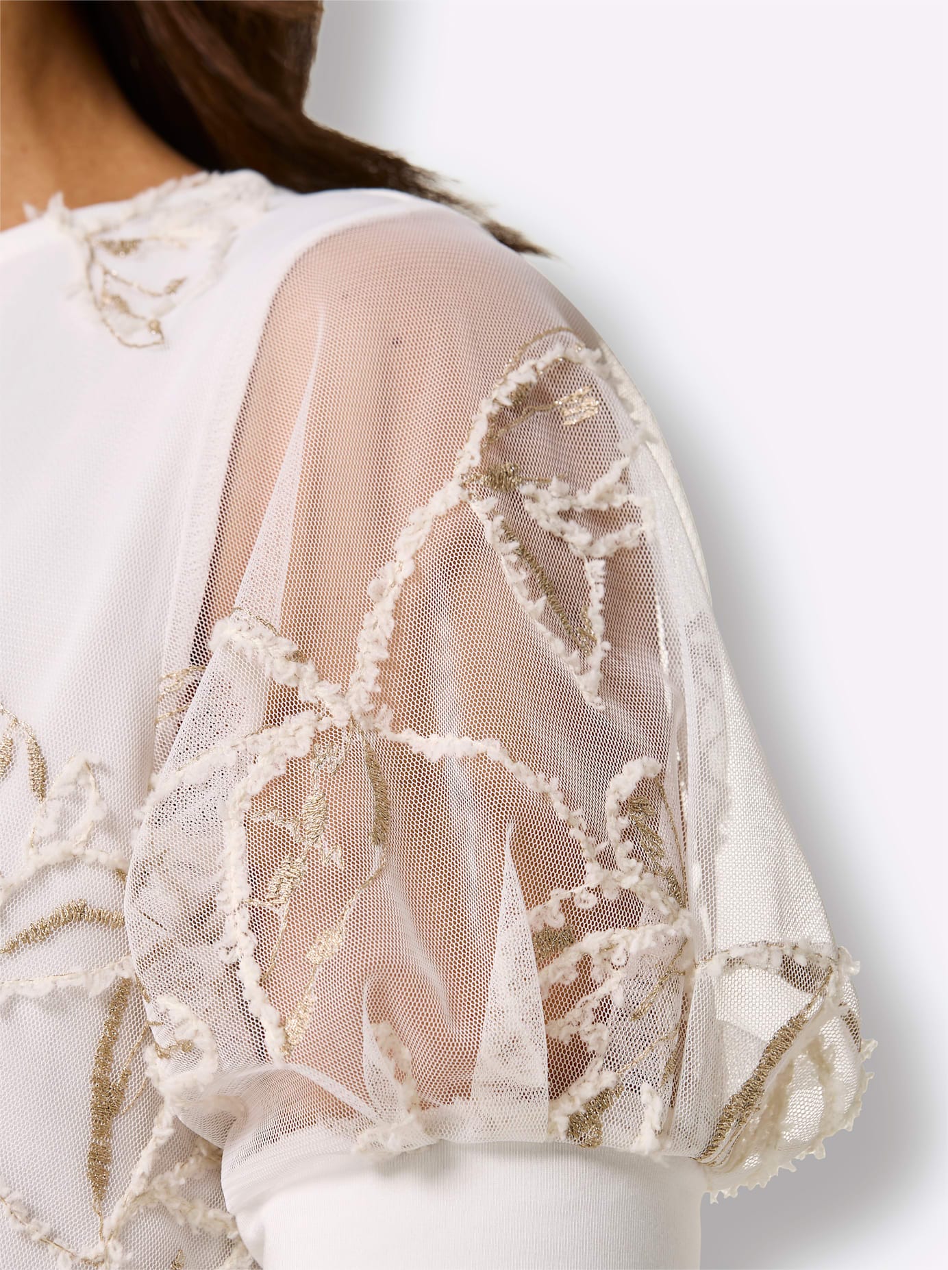 CREATION L PREMIUM Rundhalsshirt »Mesh-Shirt« 1 tlg.