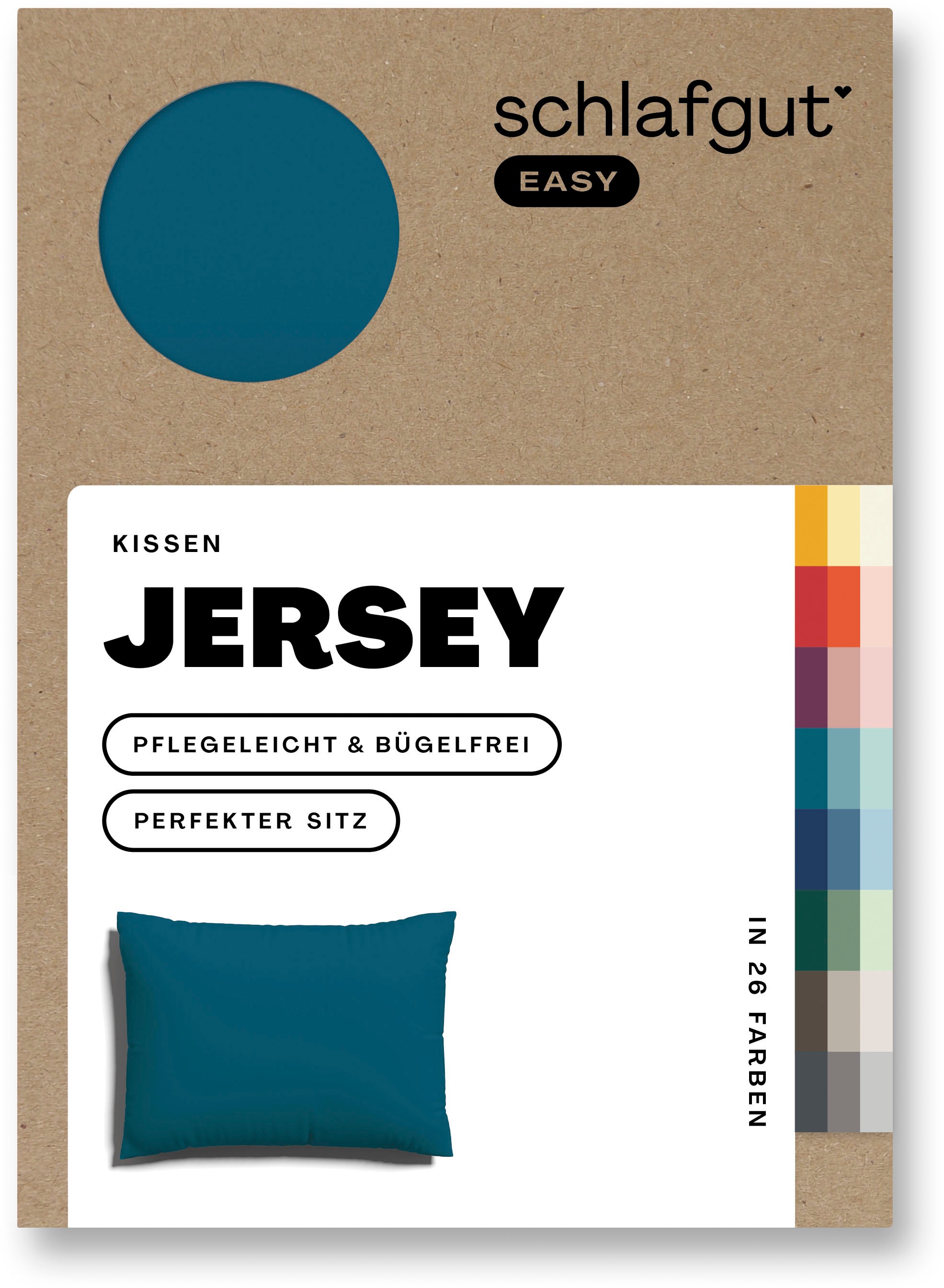 Schlafgut Kissenbezug »EASY Jersey«, (1 St.), Kissenhülle mit Reißverschluss, weich und saugfähig, Kissenbezug