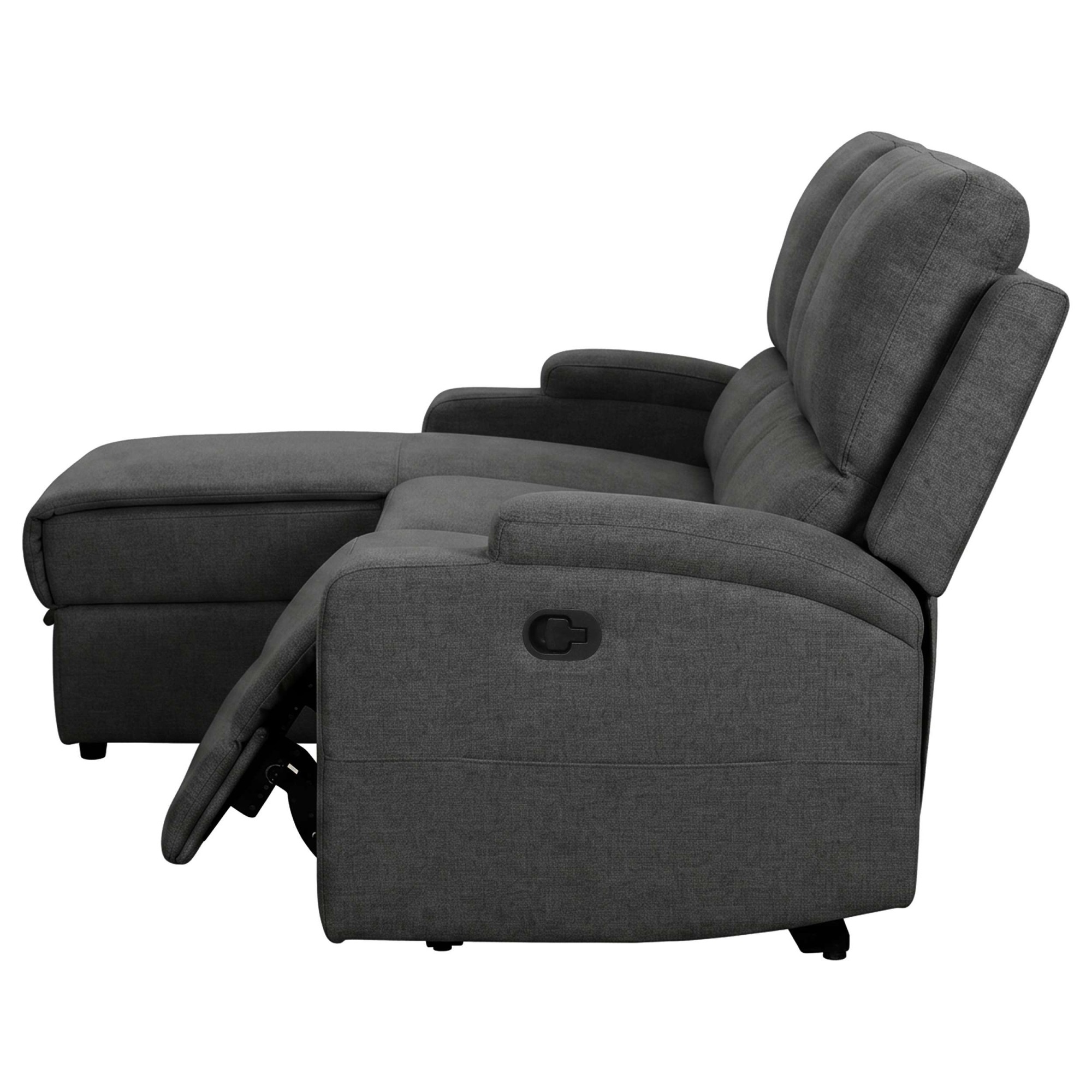 OTTO home Ecksofa »NAPORI Struktur, Multimediasofa, L-Form« man. oder elektr. Relaxfuntion, USB-A bei elektr. Variante, Staukasten