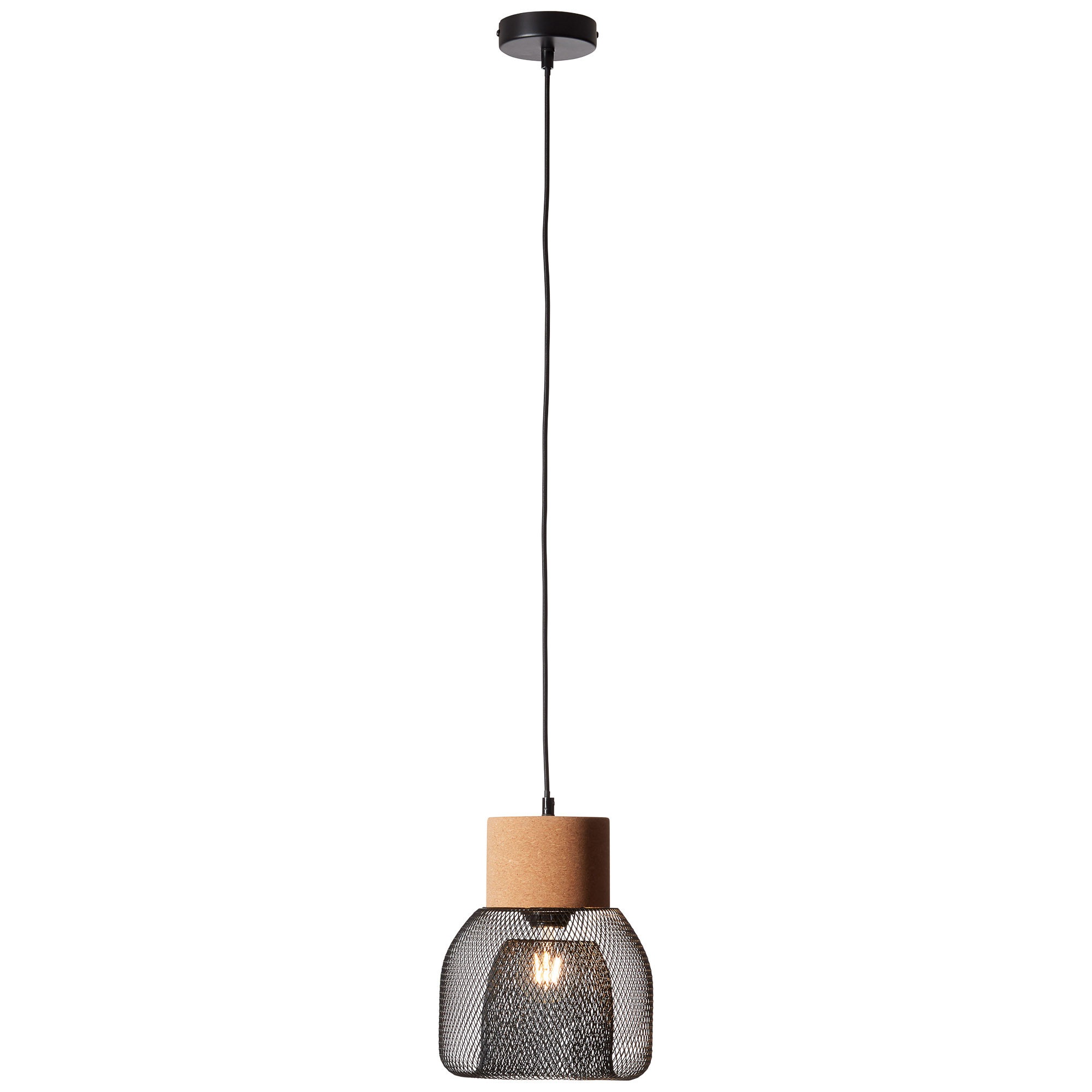 Brilliant Pendelleuchte »Flaka«, 1 flammig, Leuchtmittel E27 | ohne Leuchtmittel, 1flg schwarz matt
