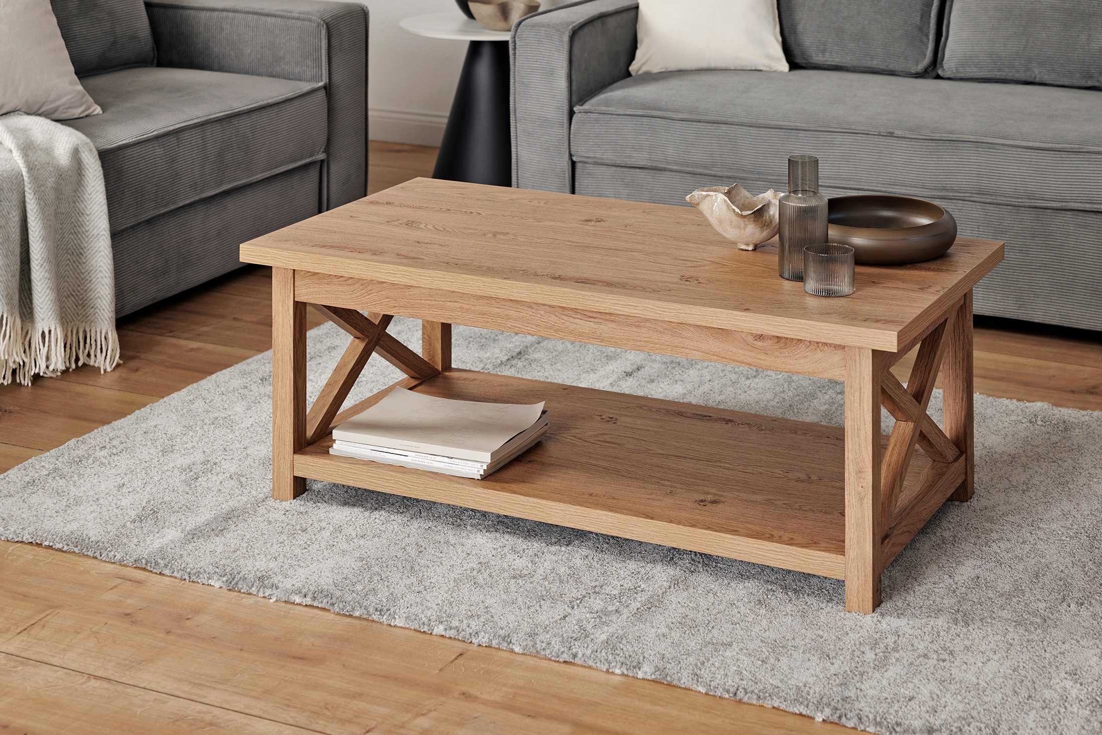 Jahnke Couchtisch "CHALET COFFEE" 1 Stk. tlg. Couchtisch, Kaffetisch, mit A günstig online kaufen