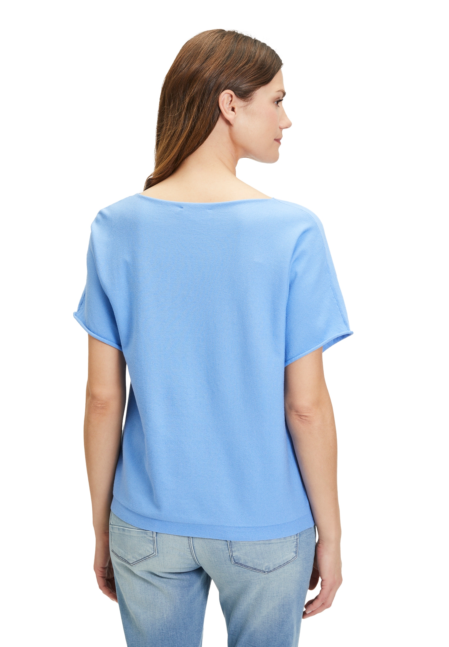 Cartoon Kurzarmshirt »Cartoon Strickpullover mit U-Boot-Ausschnitt«, (1 tlg.), Struktur