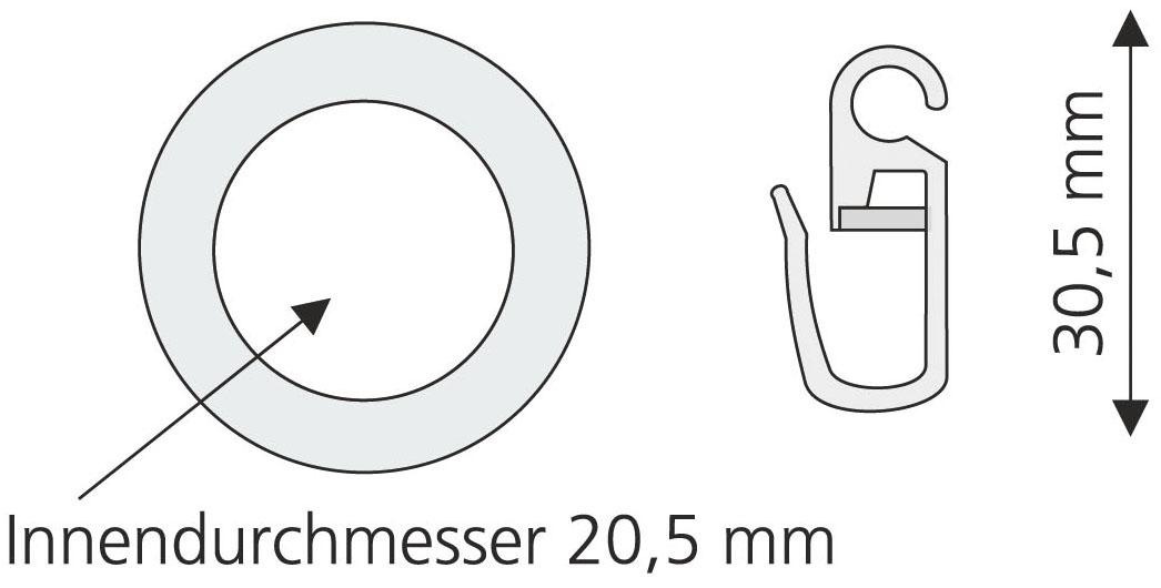 Liedeco Gardinenring, (8 St.) kaufen BAUR 