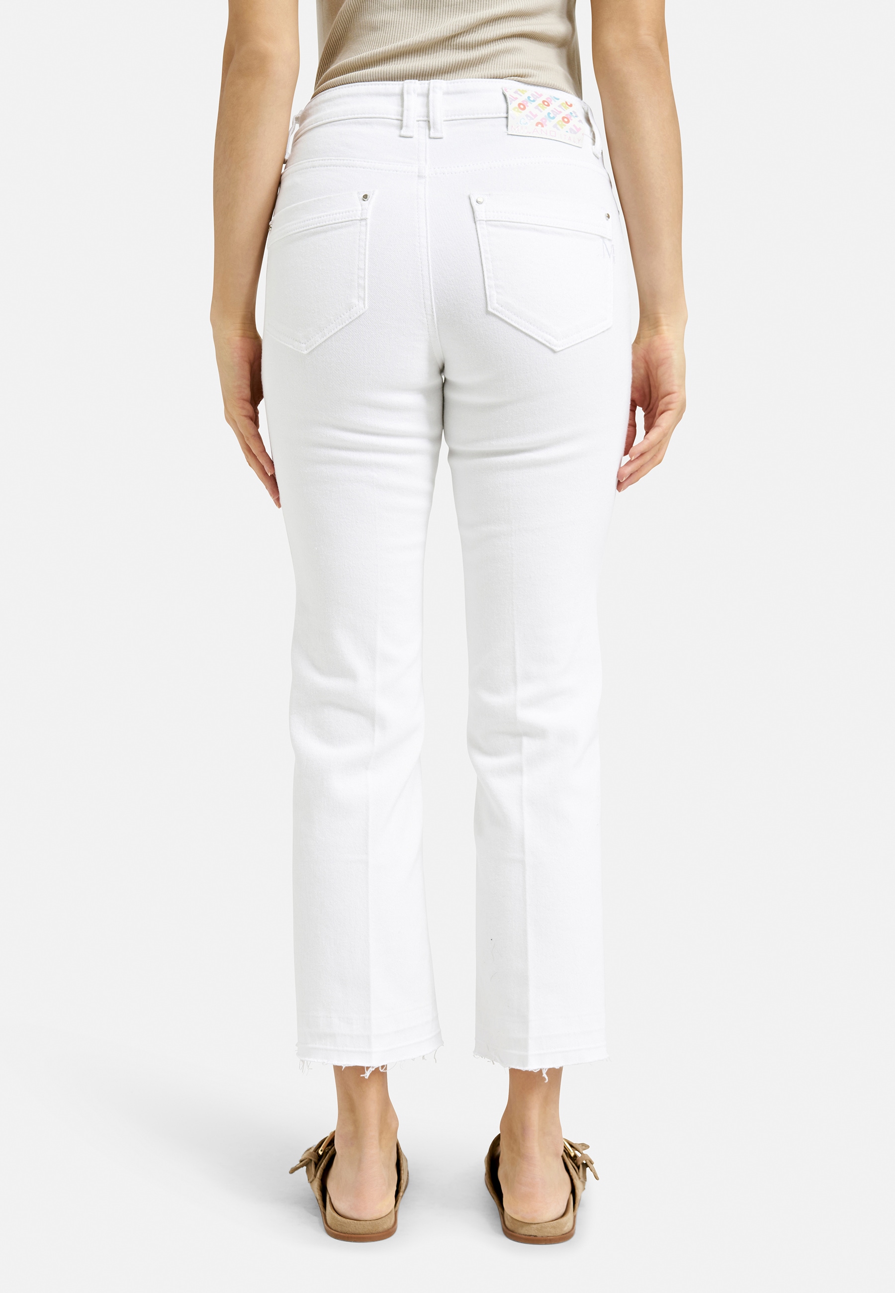 Milano Italy Weite Jeans, mit offener Kante am Saum