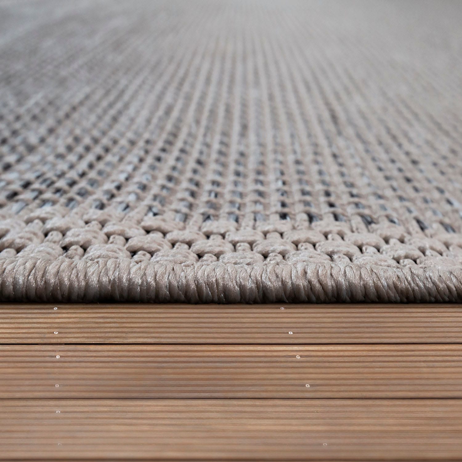 Paco Home Teppich Bordüre, meliert, Flachgewebe, Outdoor | rechteckig, auf 135«, mit »Quebec In- Rechnung BAUR und geeignet