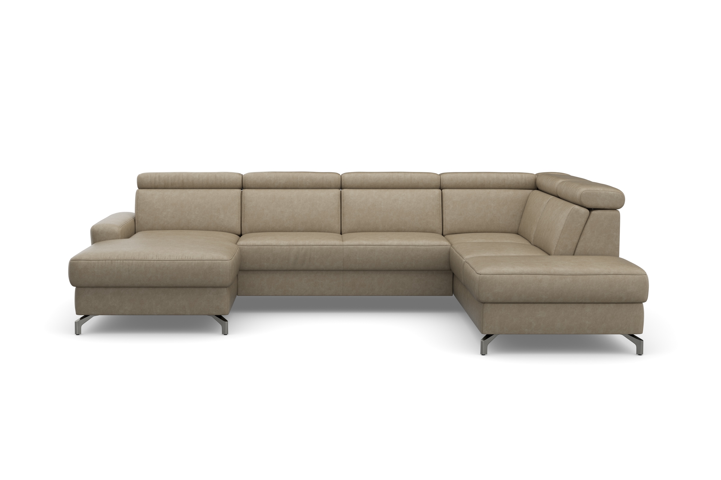 sit&more Wohnlandschaft "Scarlett U-Form" inklusive Kopfteilverstellung, optional Schlaffunktion & Bettkasten